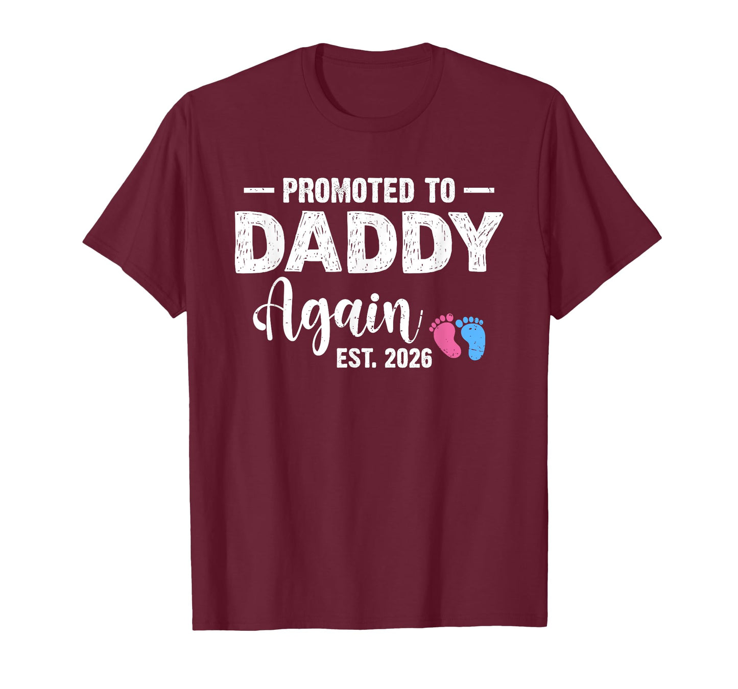 Promoted To Daddy Again 2026 Baby Pregnancy Announcement T-Shirt