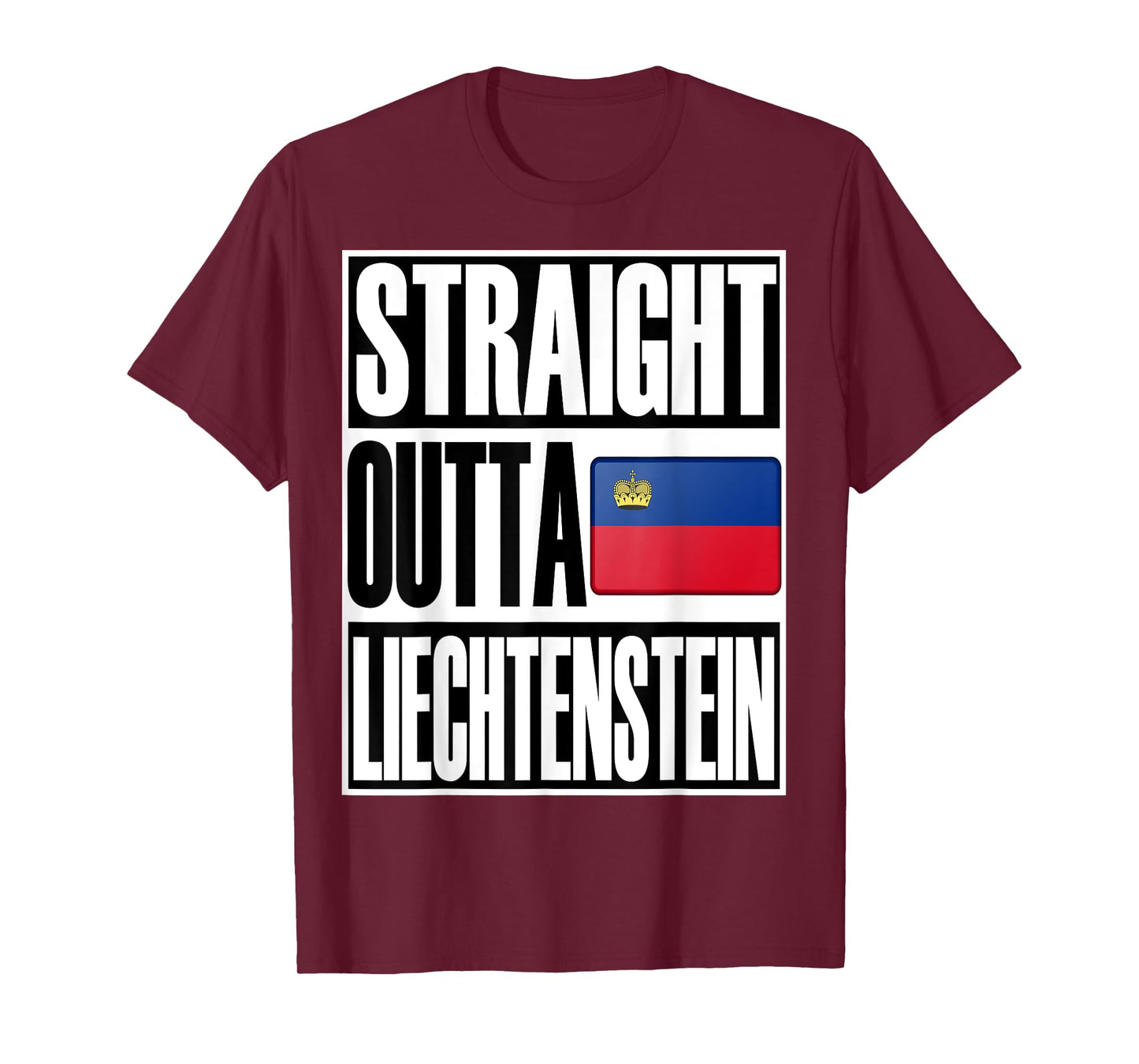 Storecastle: Straight Outta Lichtenstein Flag Gift T-Shirt T-Shirt