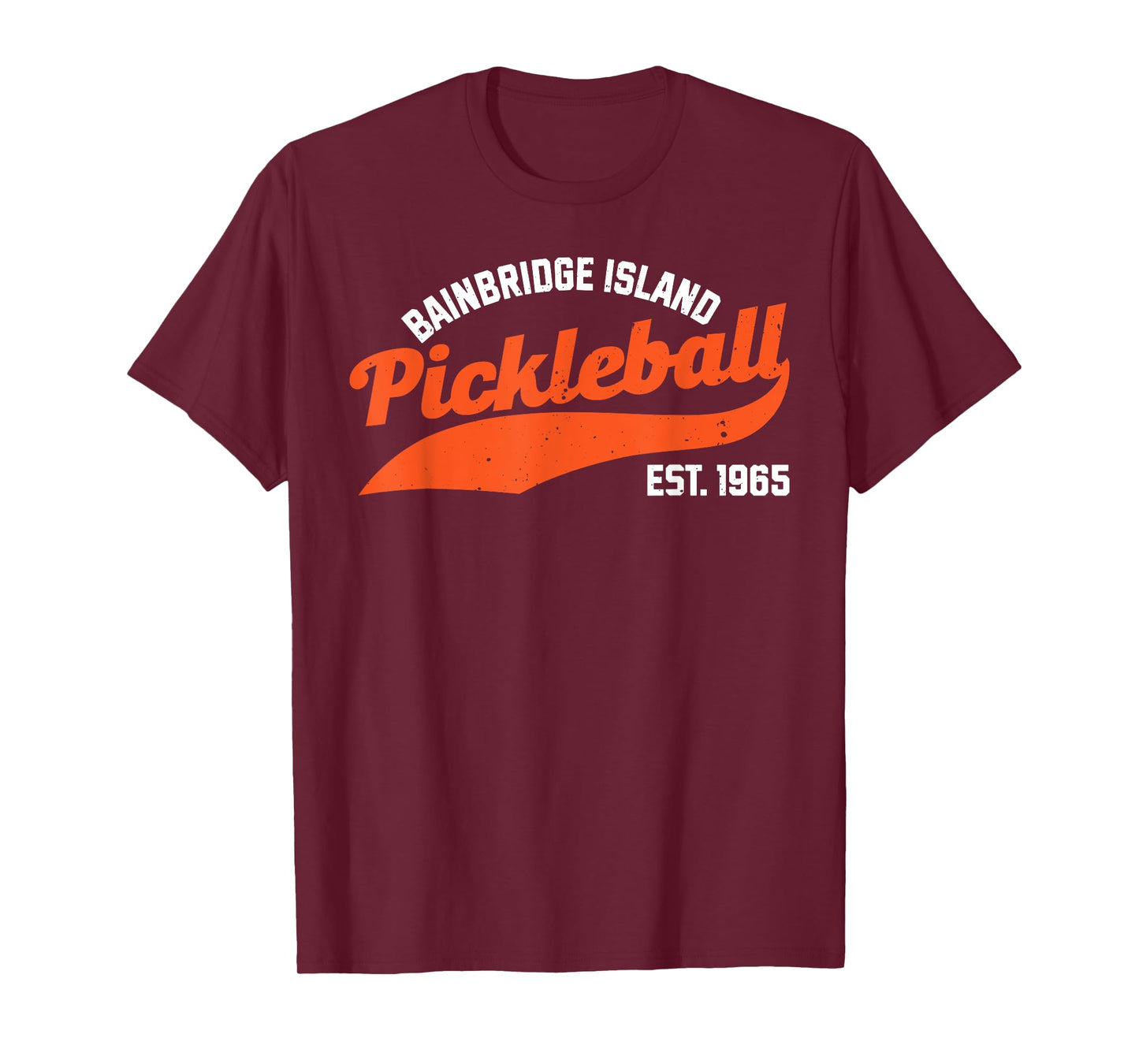 Pickleball Bainbridge Island Established 1965 Retro Novelty T-Shirt