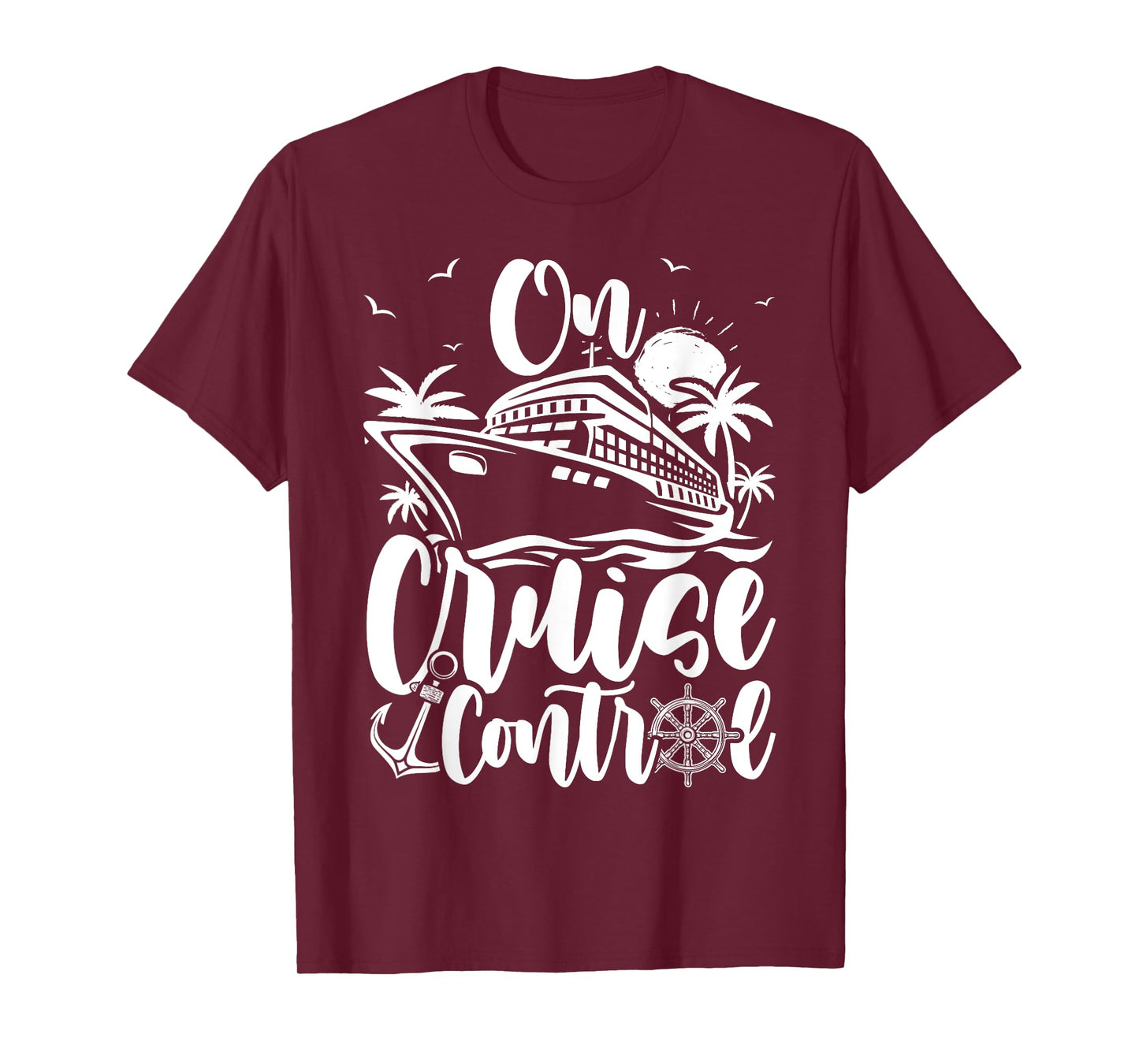 Cruise On Control Funny Boat Cruising Travel Summer Vacation T-Shirt for Men Women Girls Kids