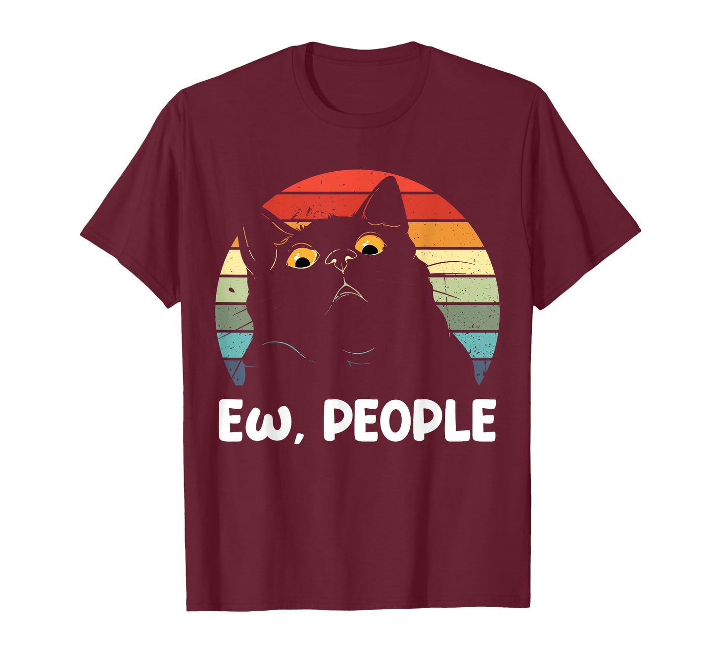 Ew people funny Black Cat lover for women men fun cat saying T-Shirt