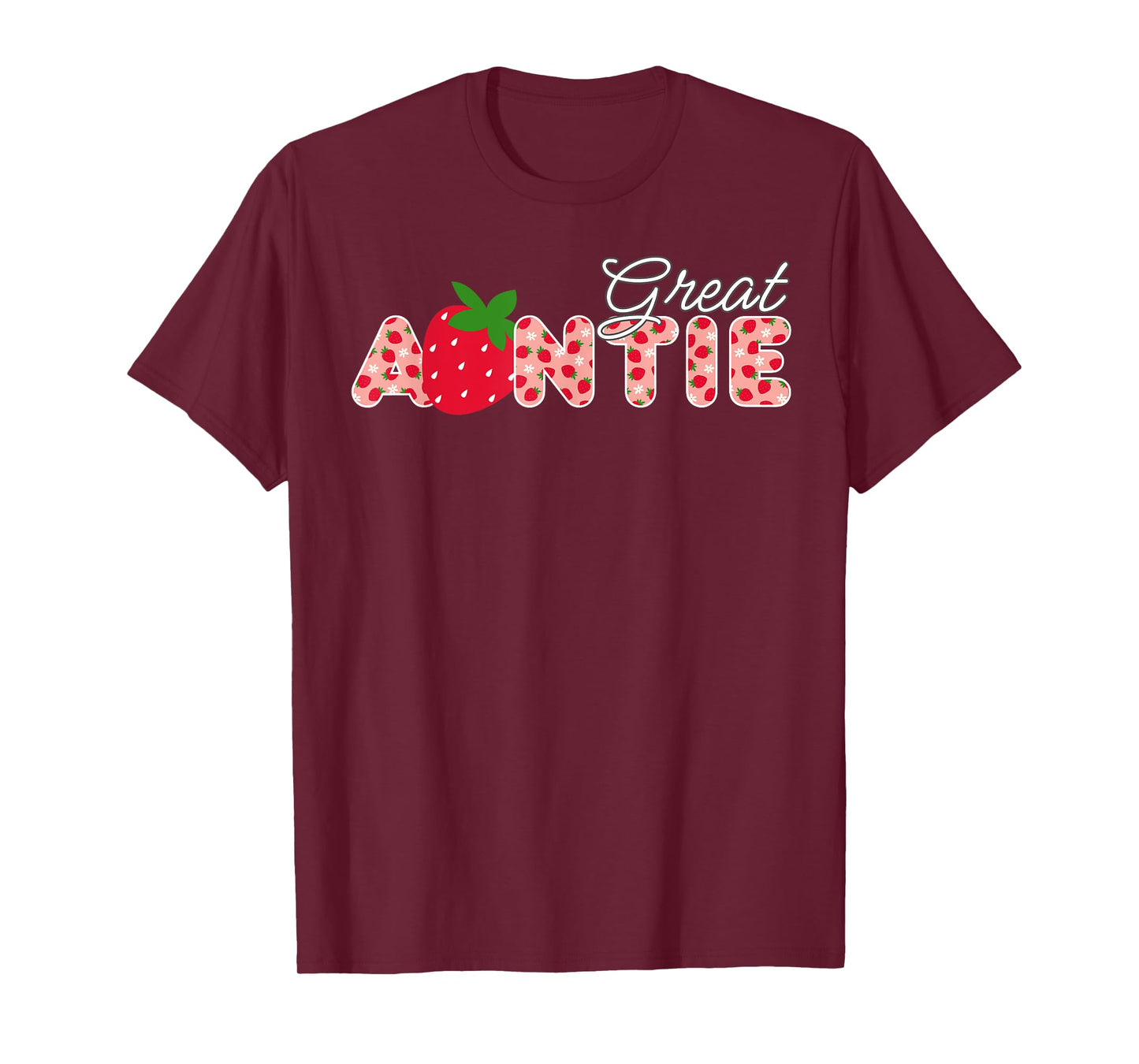 Great Auntie Strawberry First Birthday Strawberry Birthday T-Shirt