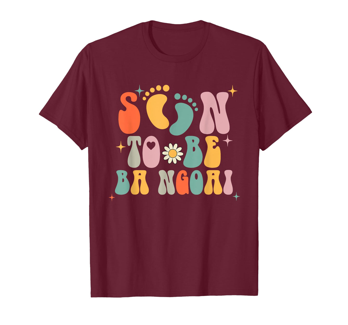 Groovy Retro First Time Grandma Soon To Be Ba Ngoai T-Shirt
