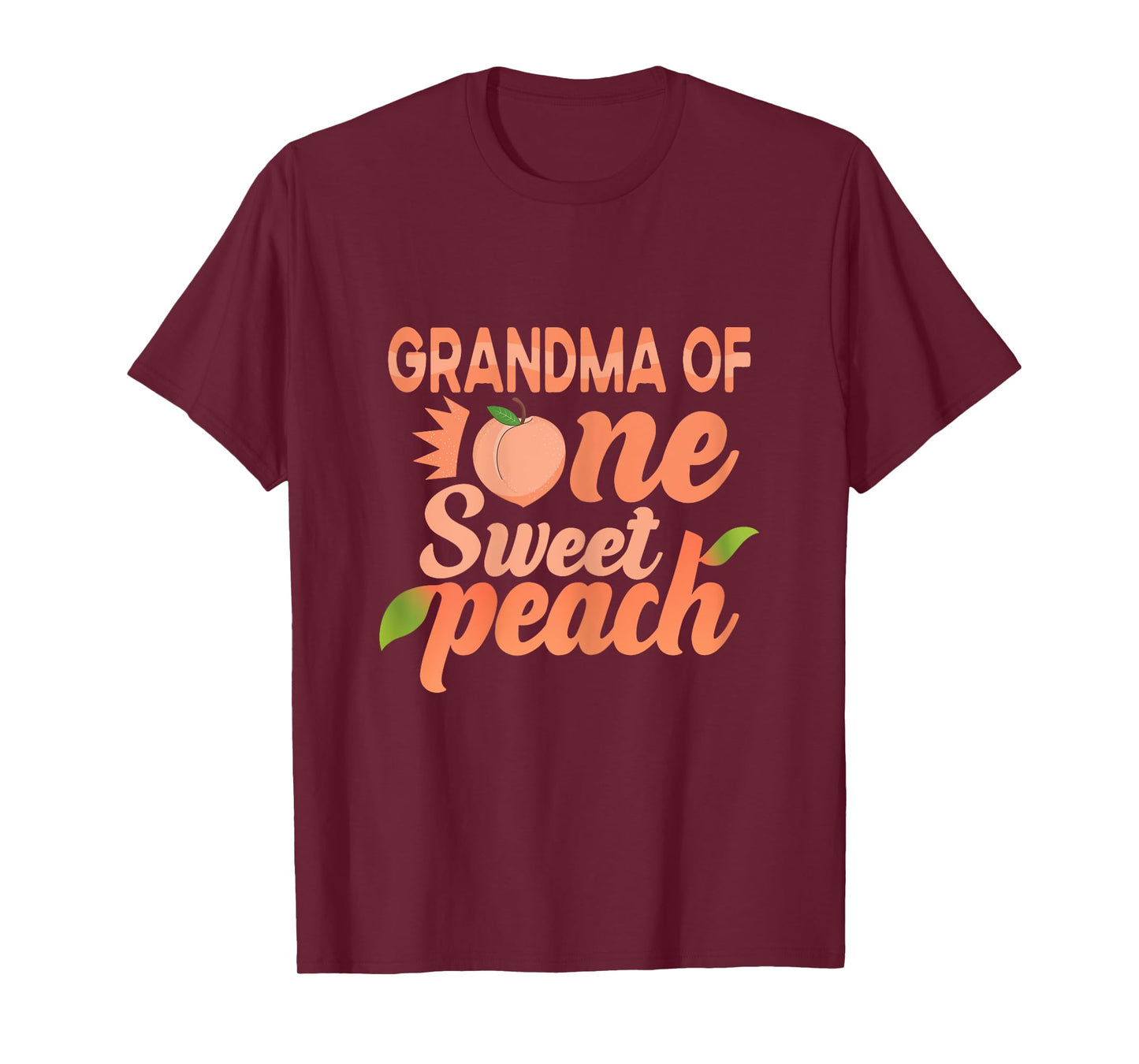 Grandma First Birthday One Sweet Peach Bday Family Matching T-Shirt