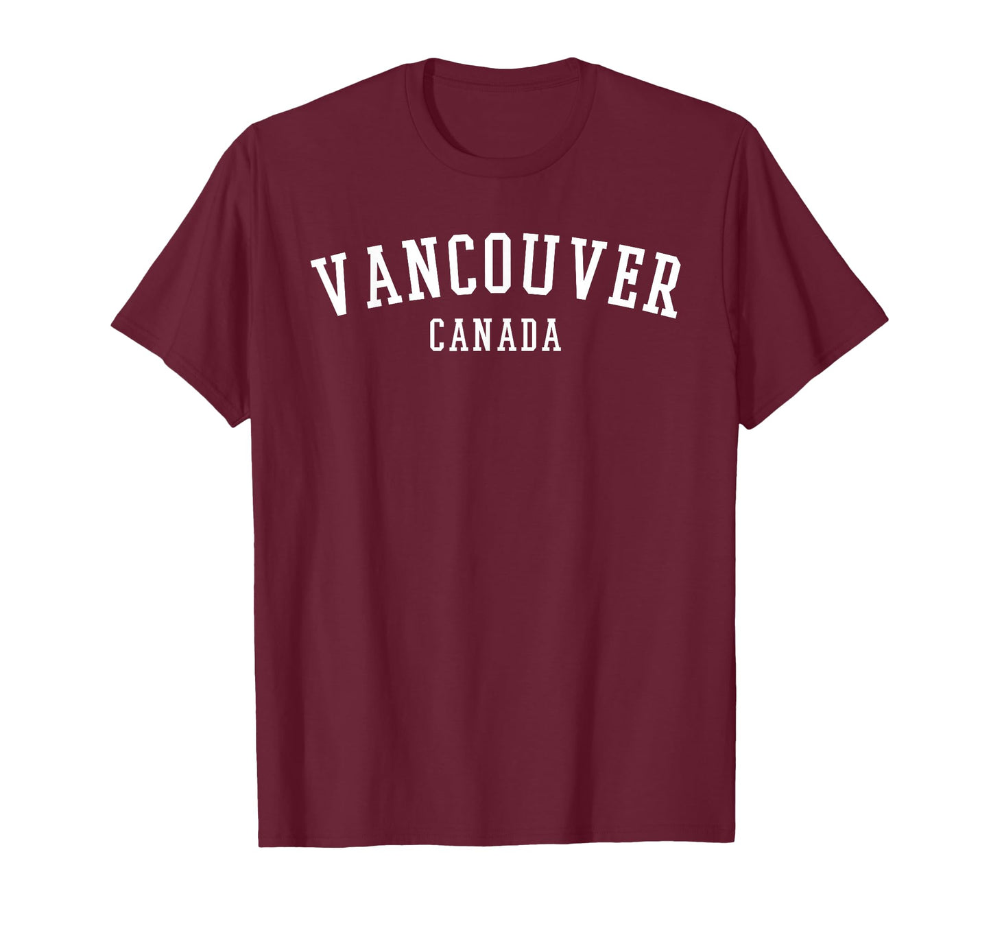Travel Souvenir Popular Cites Outfit Vancouver, Canada Unisex-Adults T-Shirt Black Small Modern Classic Crew Collar Short Sleeve Cotton 65% Polyester 35%