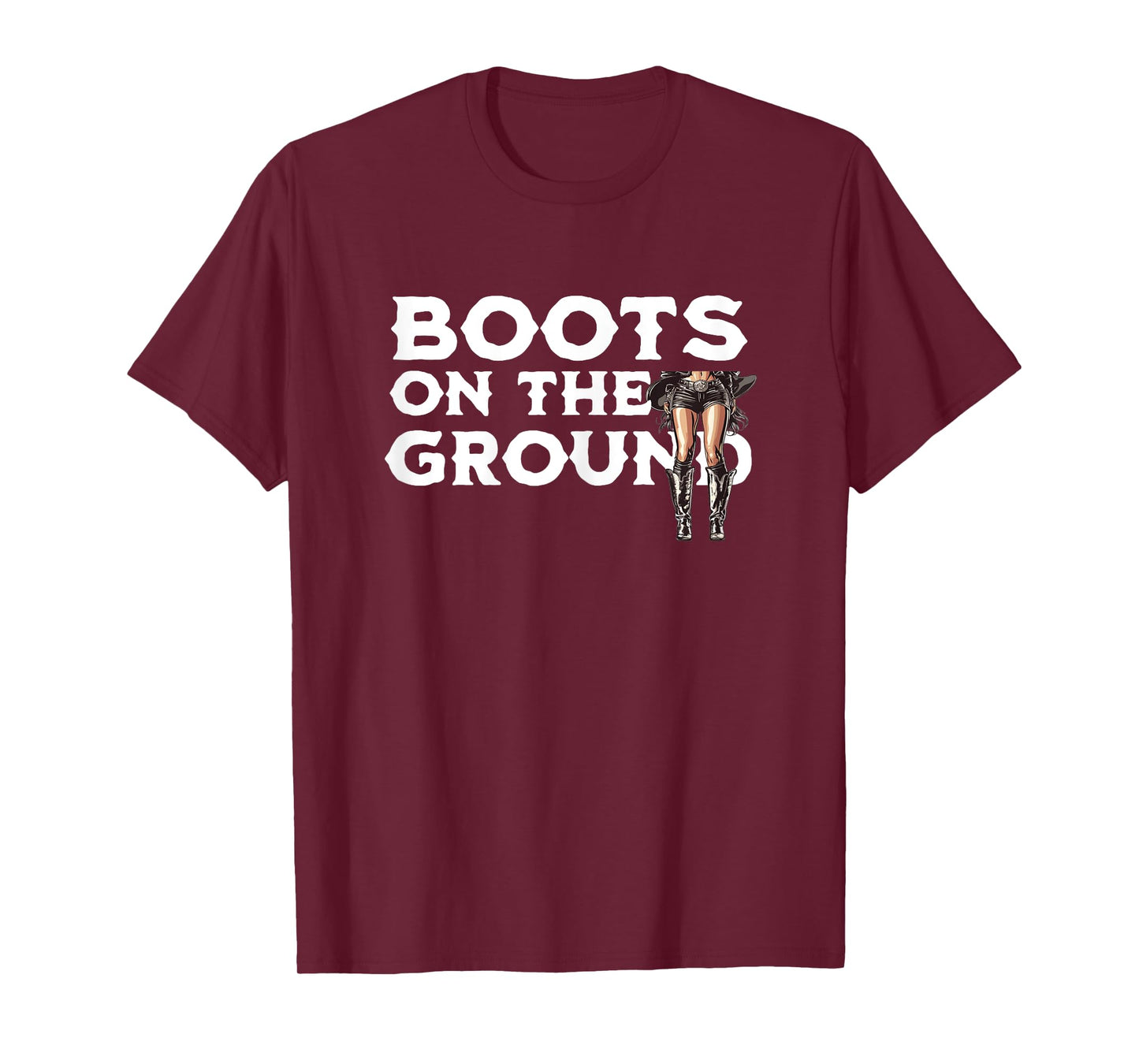 Cowgirl Linedance Boots On The Ground T-Shirt