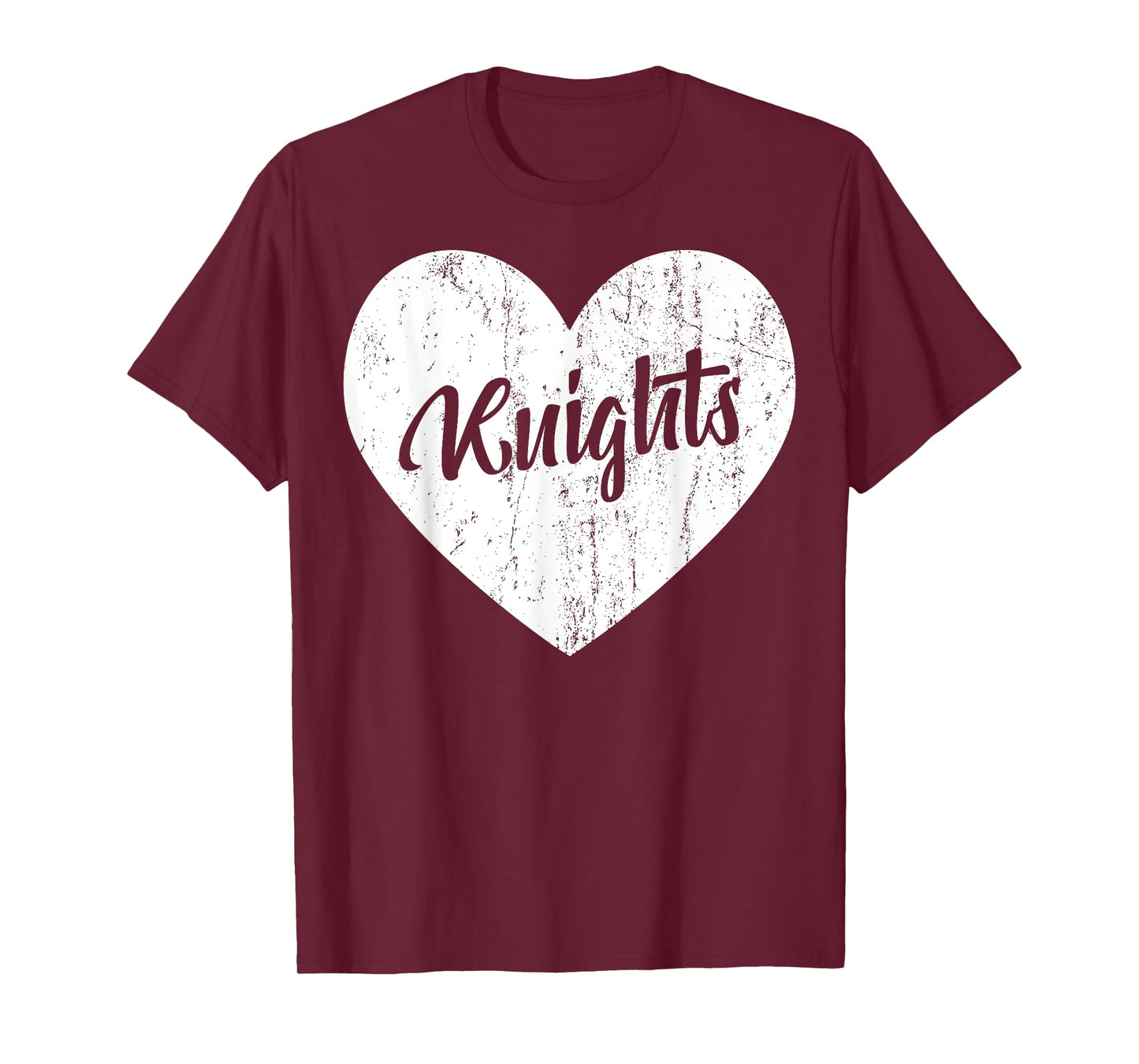 Knights School Sports Fan Team Spirit Mascot Heart Gift T-Shirt