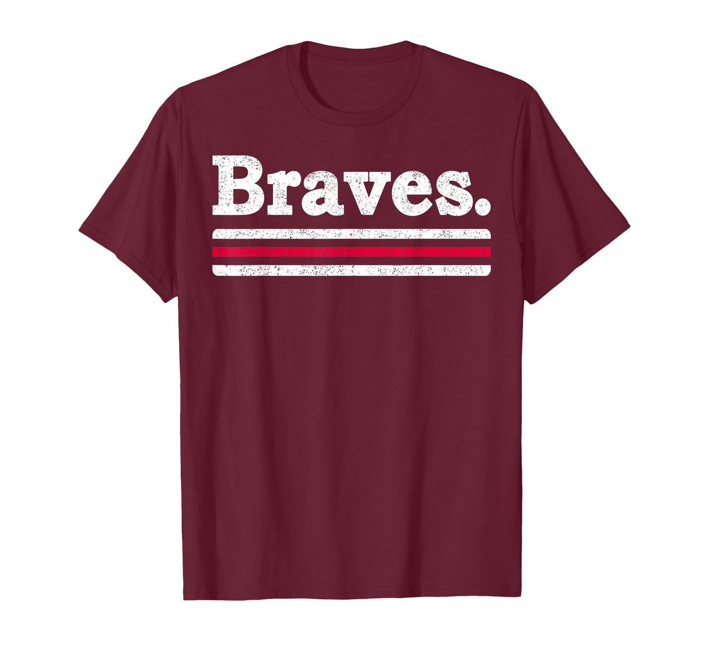 Vintage Braves Retro Three Stripes Weathered Shirt Men Women T-Shirt