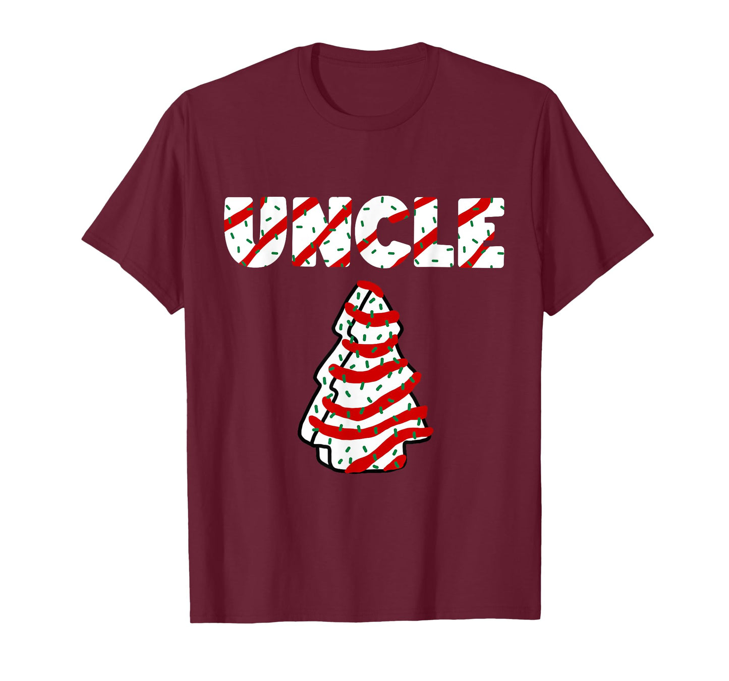 Christmas Tree Cake Matching Family Party Pajama Uncle T-Shirt