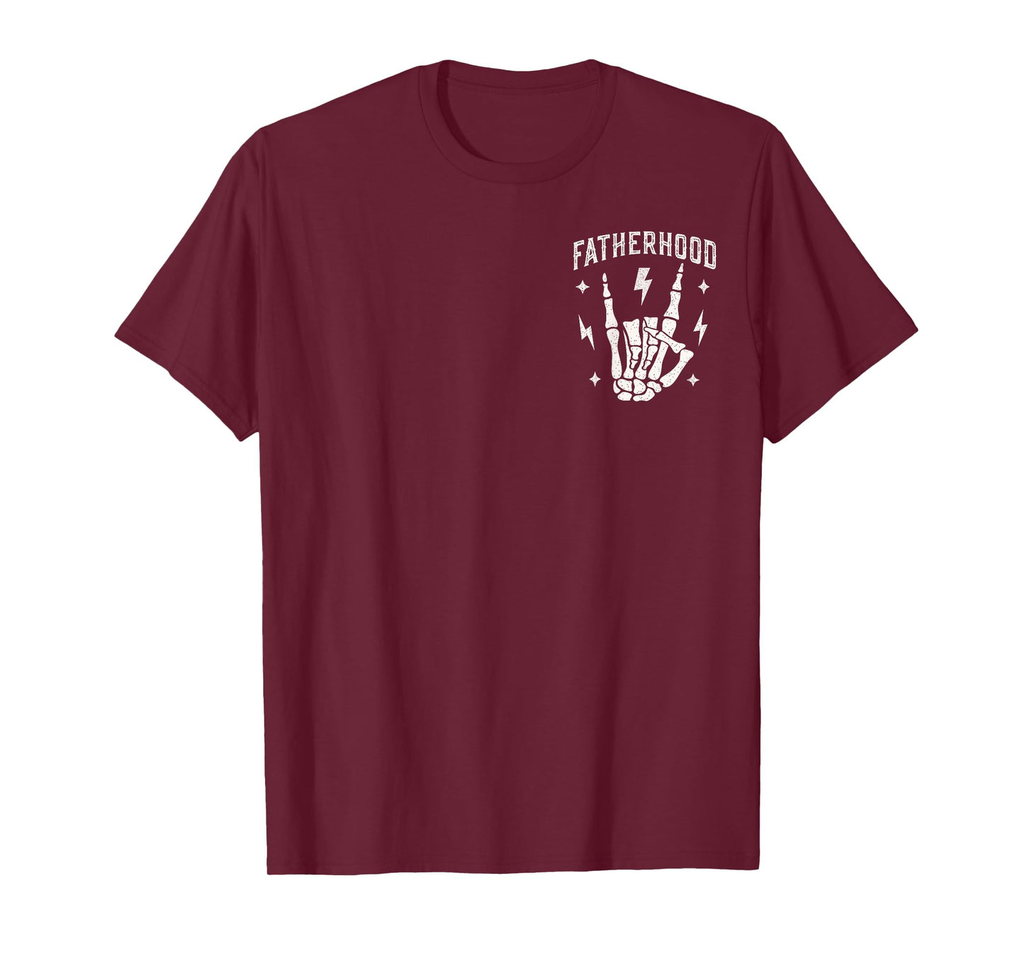 Fatherhood Rock Skeleton Funny Dad Life Fathers Day New Dad T-Shirt