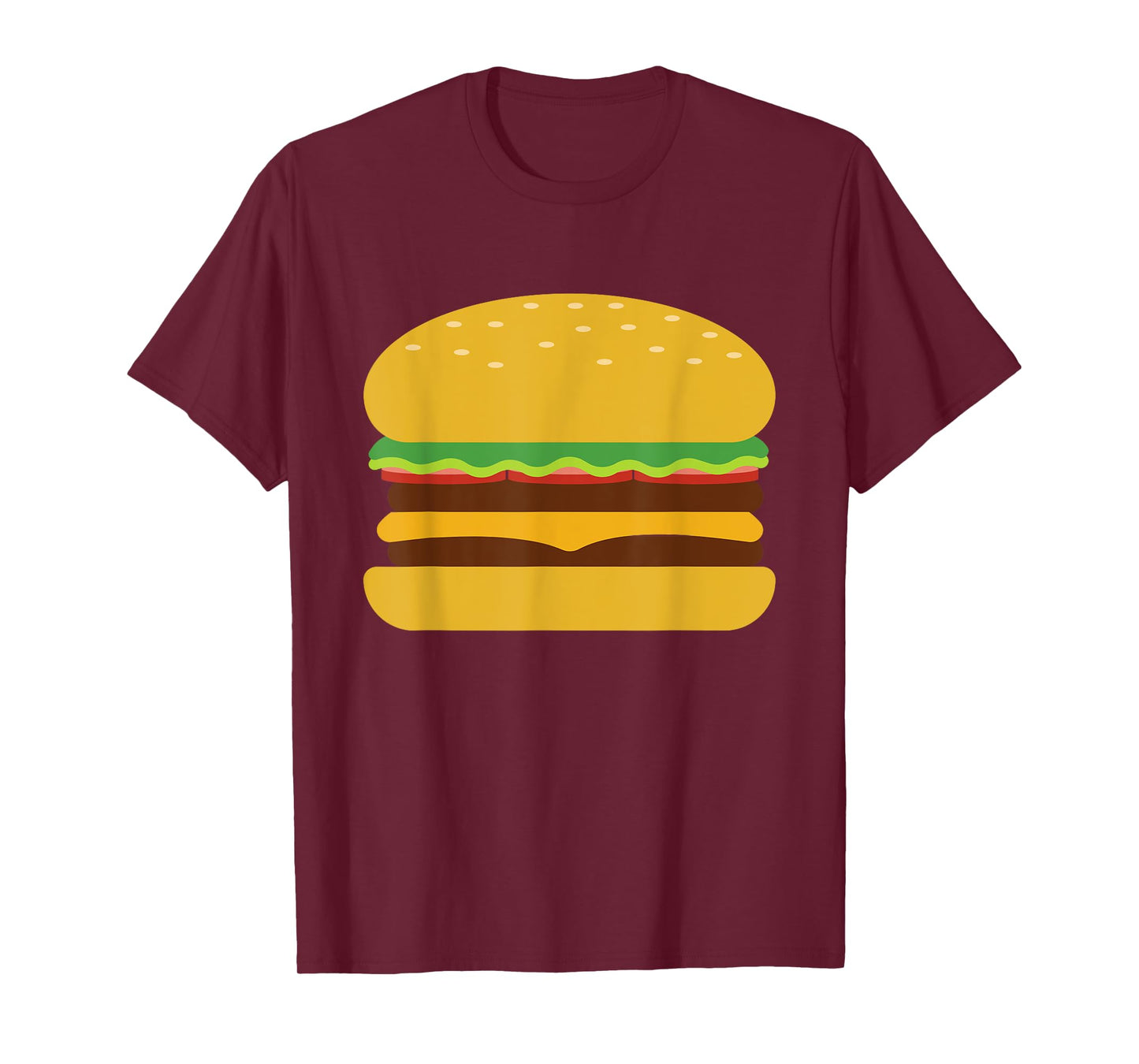 Cool Hamburger Art Men Women Minimalist Burger Cheeseburger T-Shirt