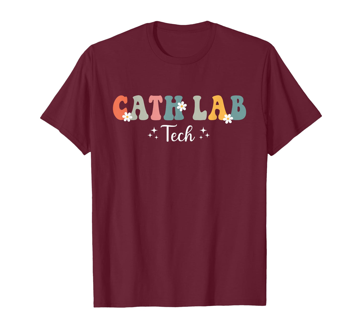 Retro Groovy Cath Lab Tech Cath Lab Technician For Women Men T-Shirt