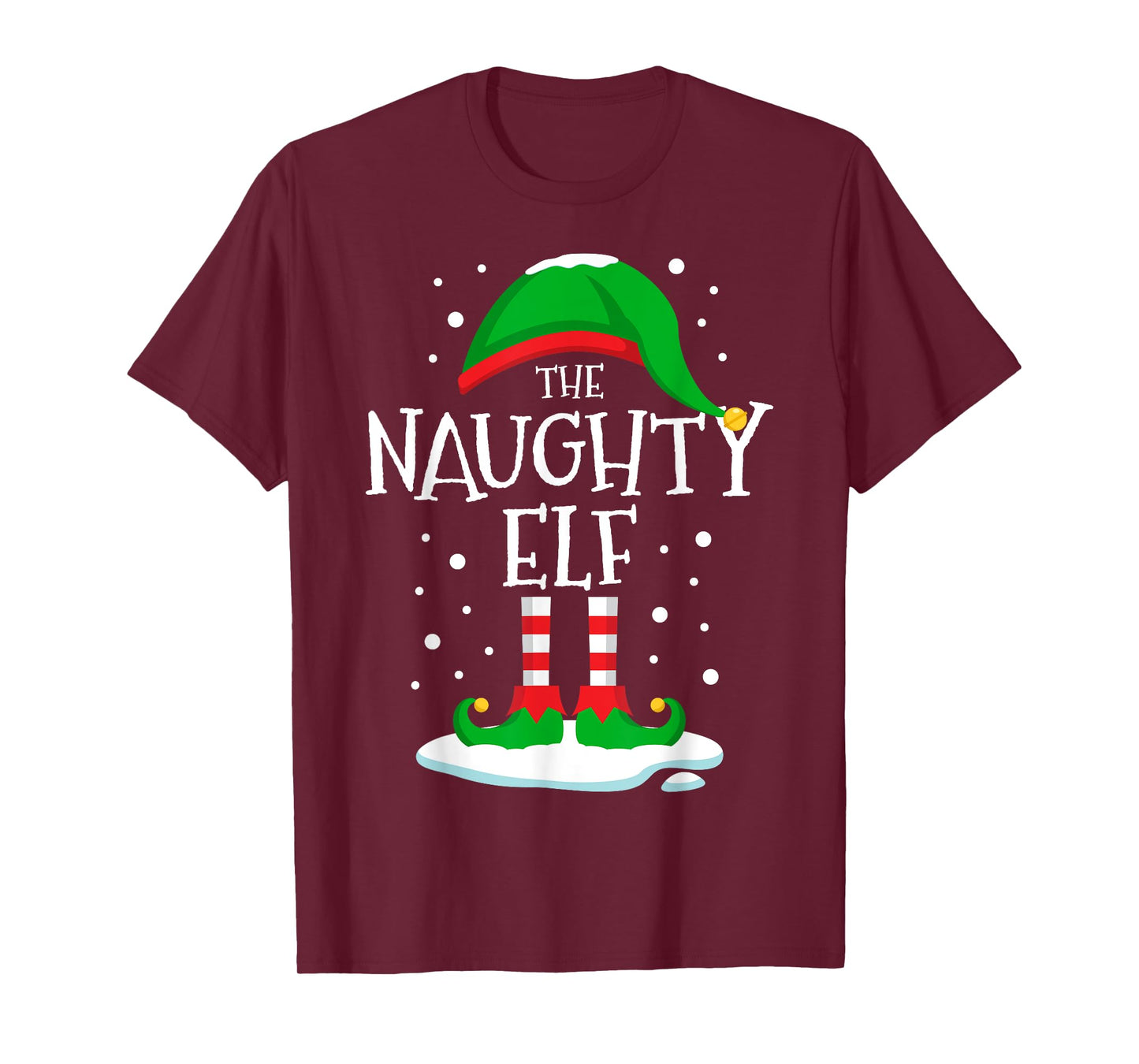 The Naughty Elf Christmas Family Matching Xmas Group Funny T-Shirt