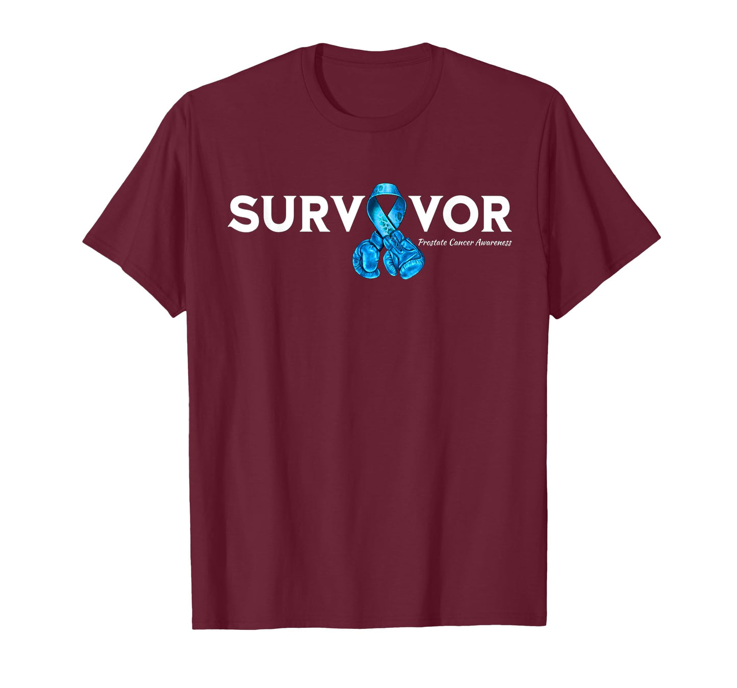 Family Prostate Cancer Awareness Light Blue Ribbon Survivor T-Shirt