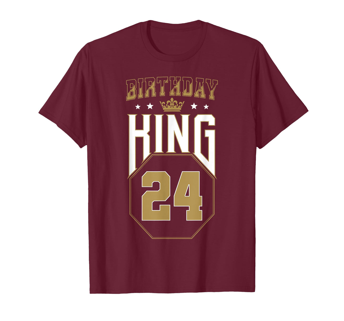 Birthday King 24th Birthday Crown 24 Years Bday For Men T-Shirt