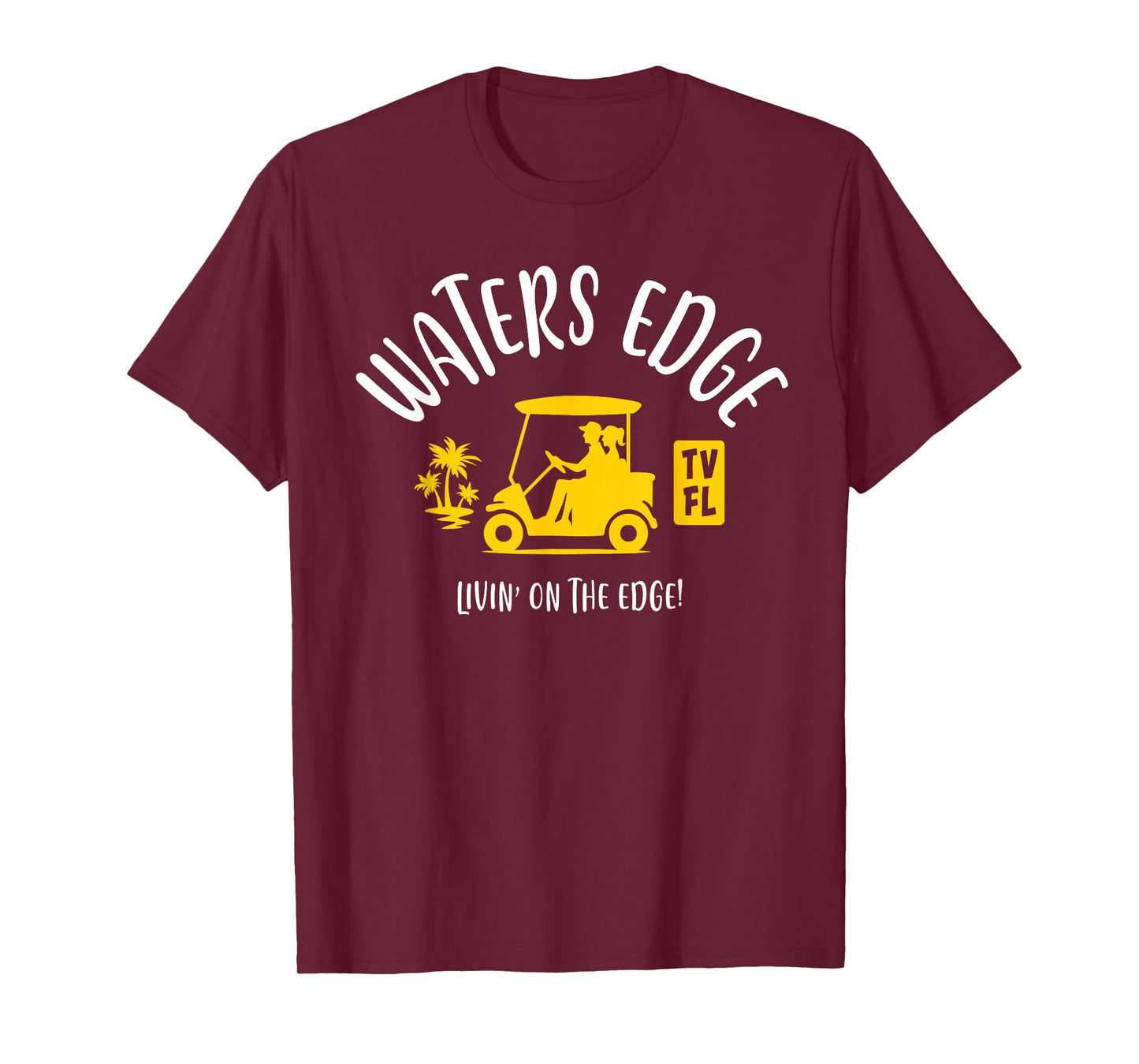 The Village of Waters Edge TV FL Golf Cart Design T-Shirt