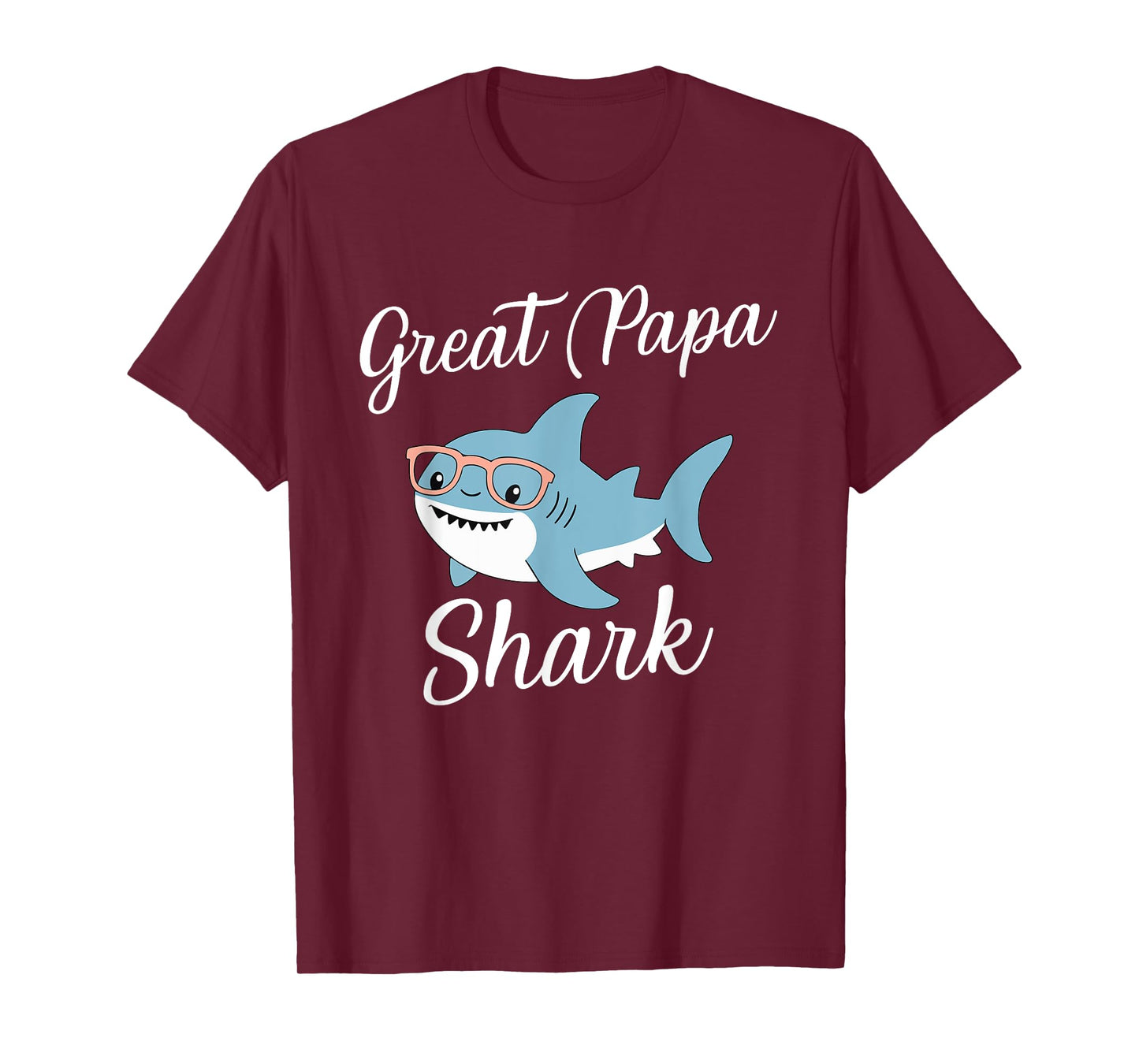 Great Papa Shark Funny Matching Family Grandpa T-Shirt