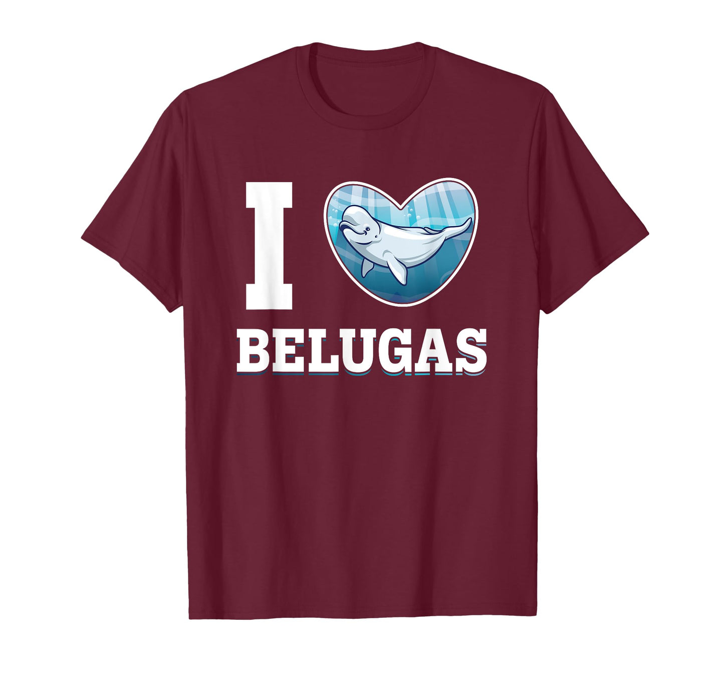 Funny Beluga Lover White Whale Aquatic Animals Beluga Whale T-Shirt