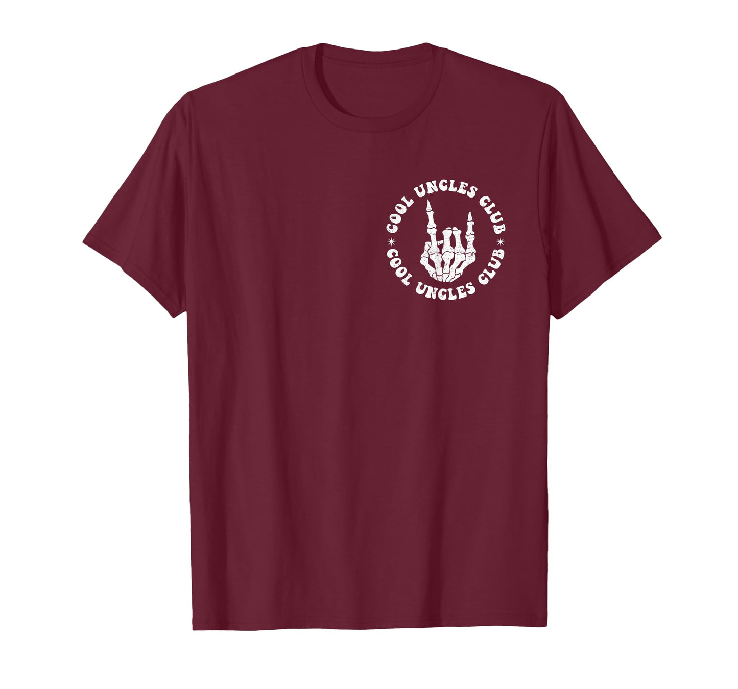 Uncles Shirt Cool Uncles Club Funny Skeleton 2 Sided T-Shirt