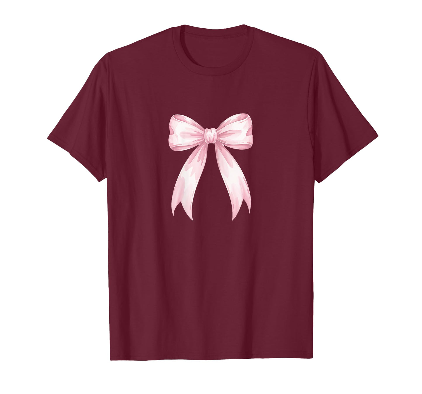 Pastel Light Pink Coquette Ribbon Bow Cute Aesthetic T-Shirt