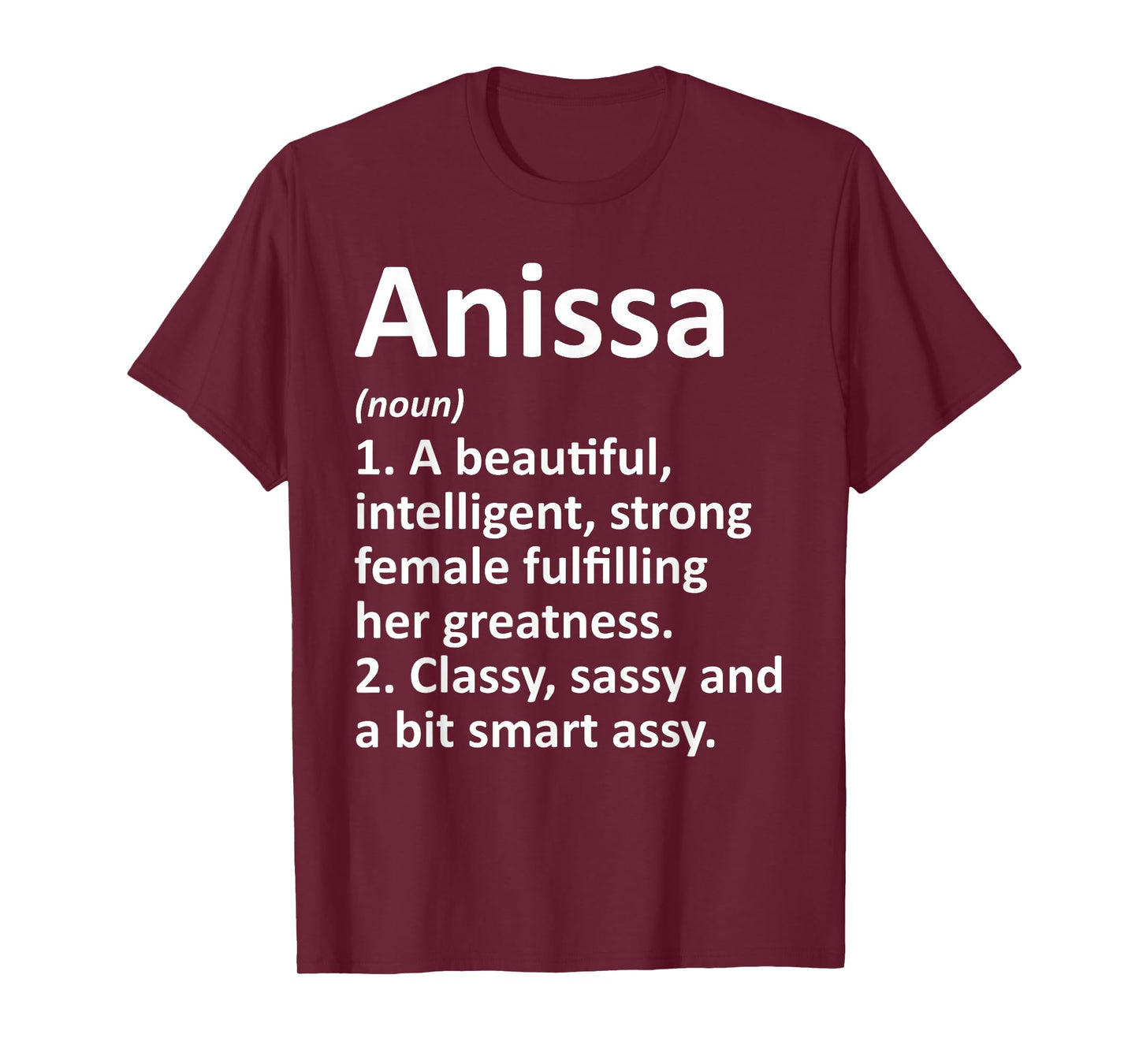 ANISSA Definition Personalized Name Funny Christmas Gift T-Shirt