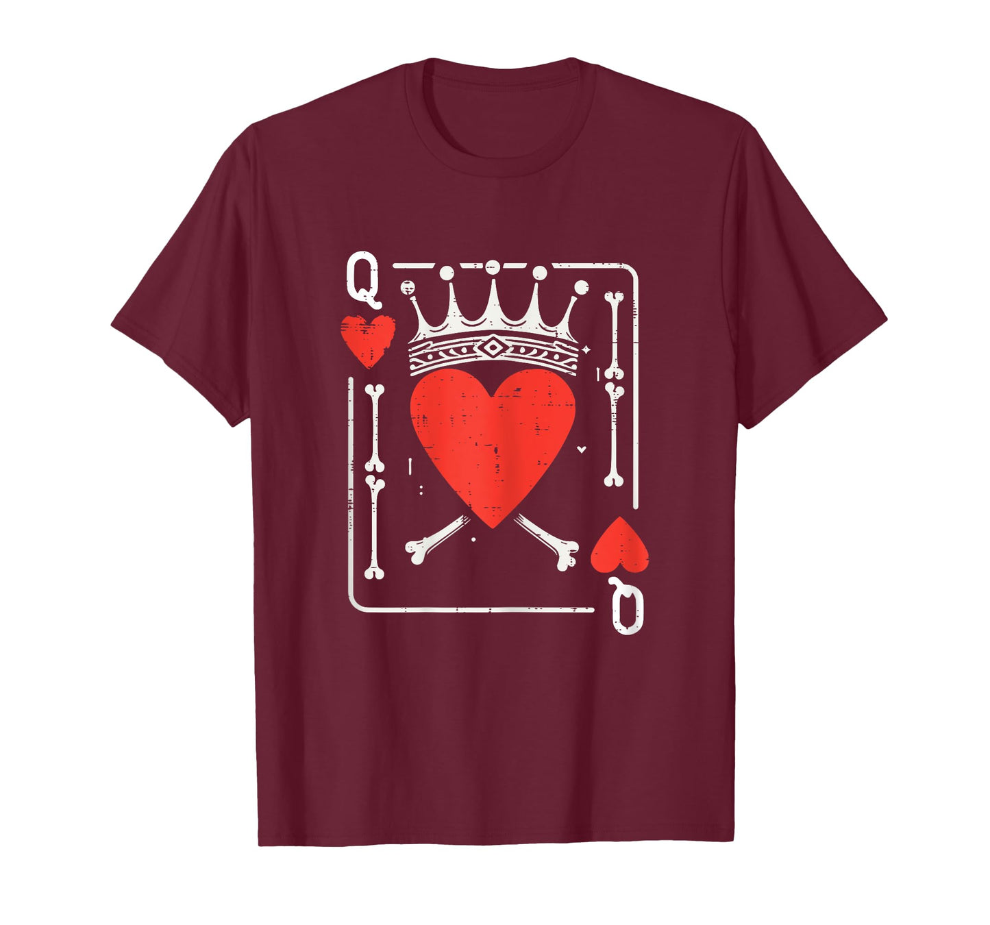 Halloween Queen of Hearts Bone Matching Couple Costume Women T-Shirt