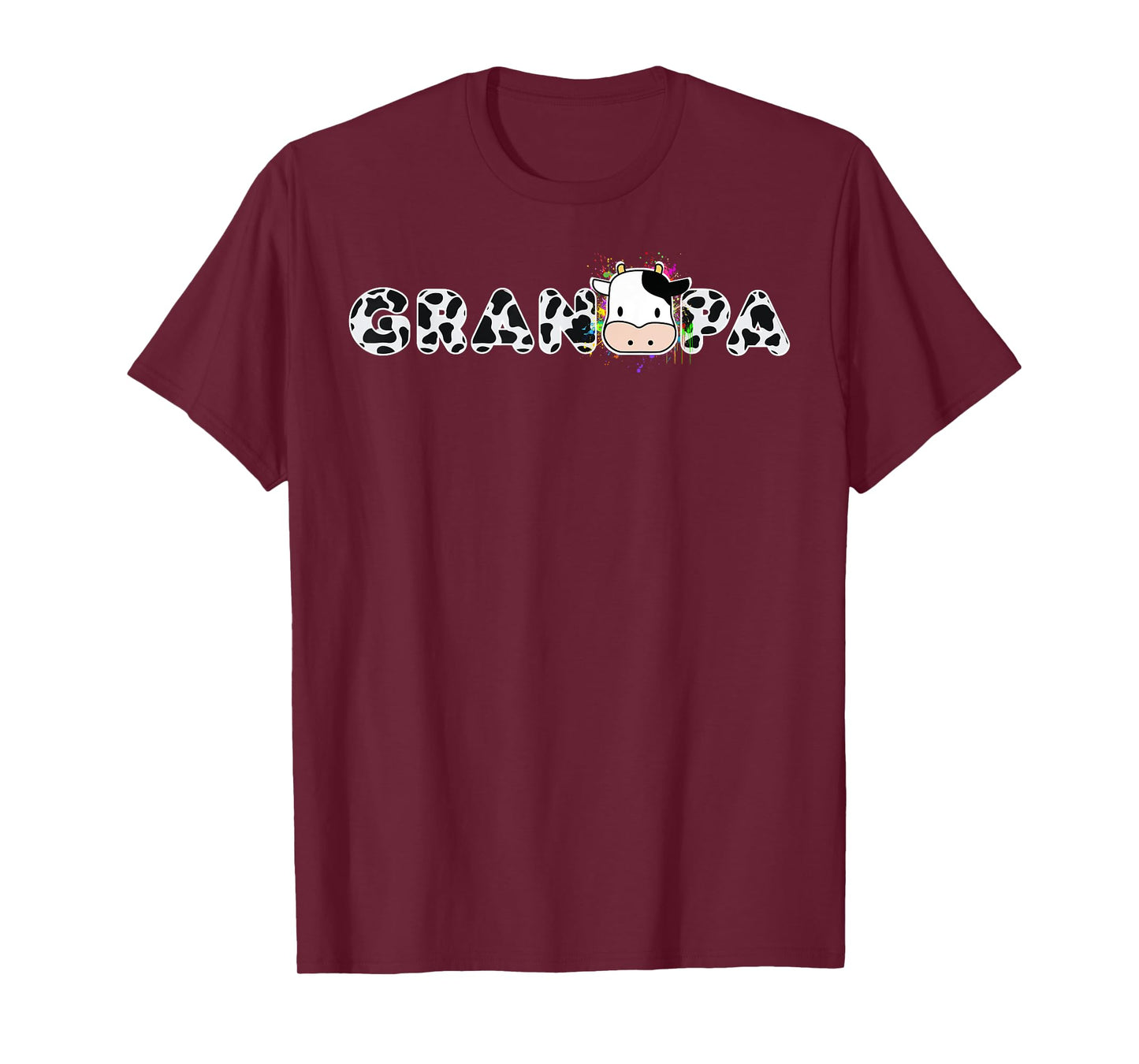 Cow Grandpa Birthday Farm Animals Grandpa Cow Farm Birthday T-Shirt