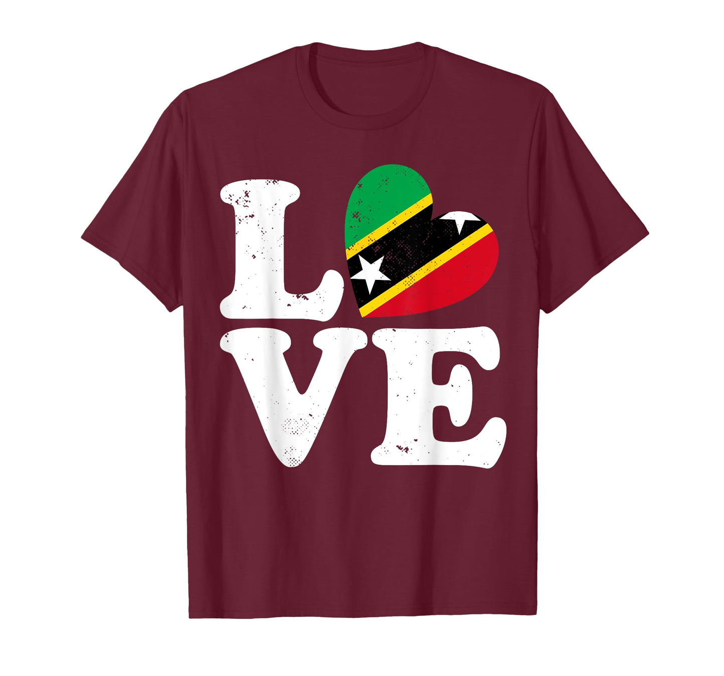 Love Heart St Kitts and Nevis Proud St Kitts and Nevis Flag T-Shirt