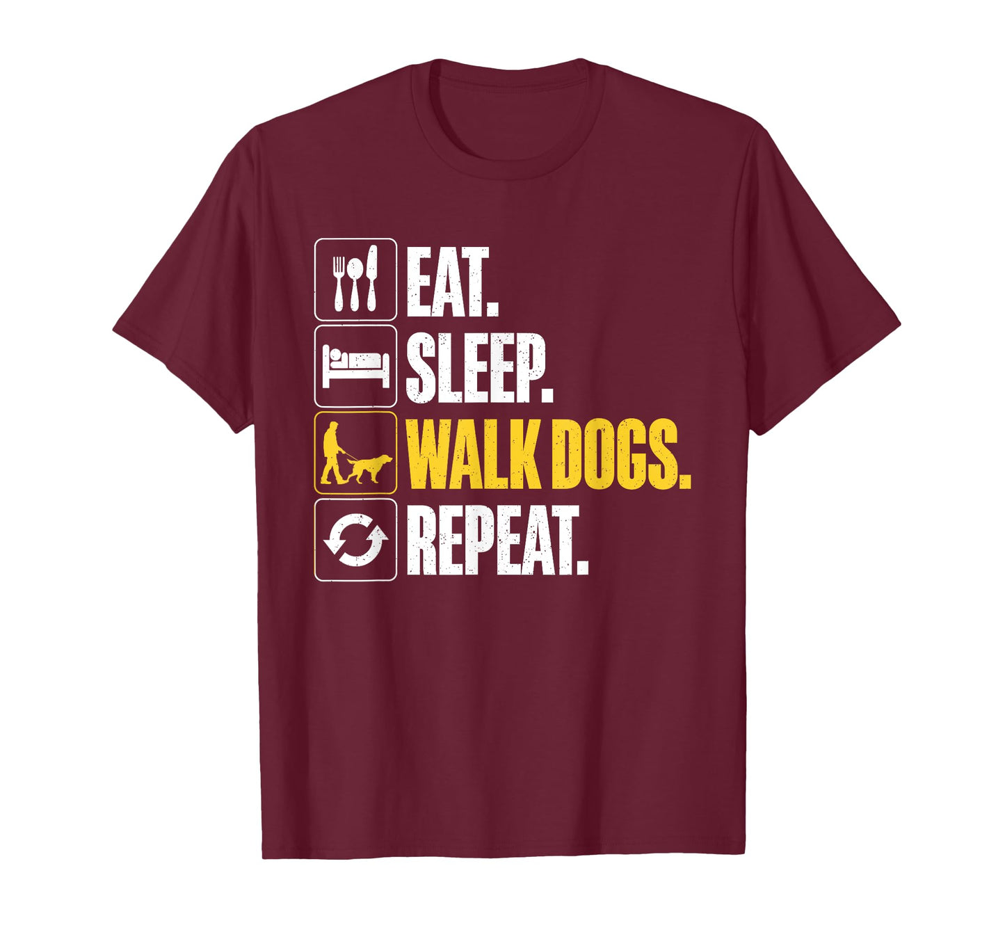 Funny Dog Waking Design For Dog Walker Men Women Pet Walker T-Shirt