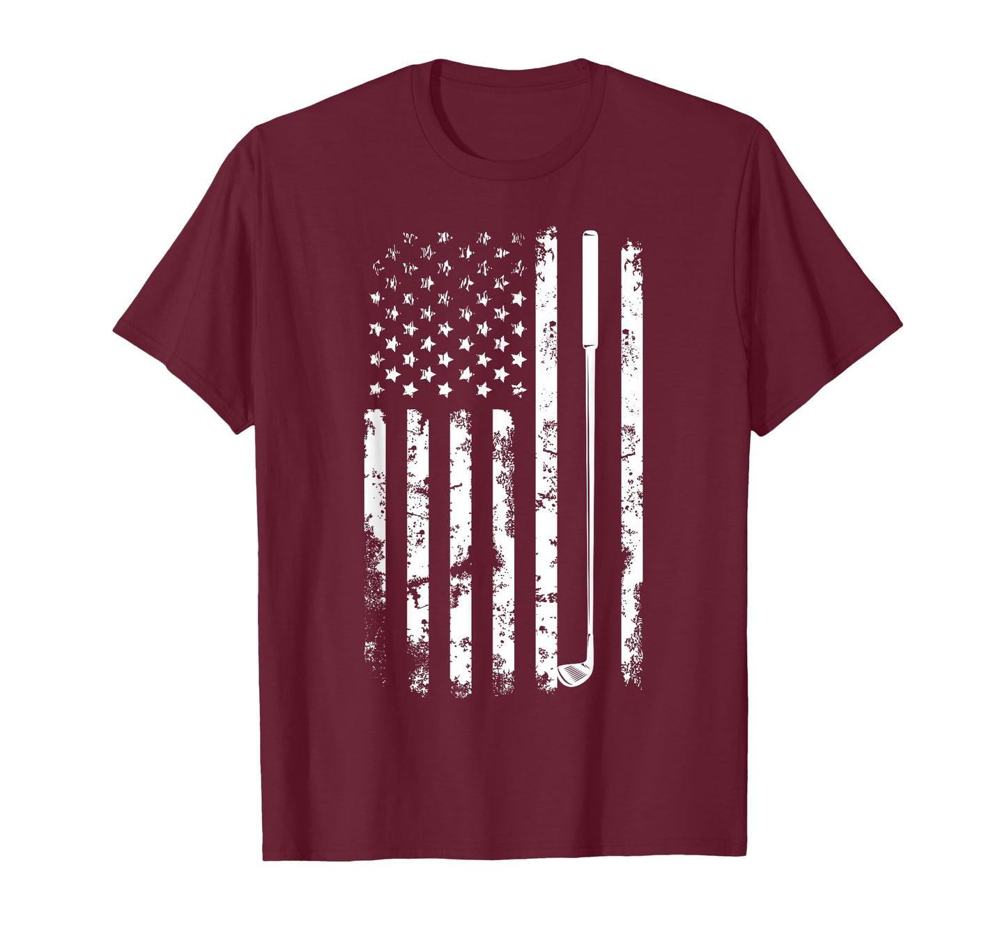American flag golf distressed putter patriotic USA flag golf T-Shirt