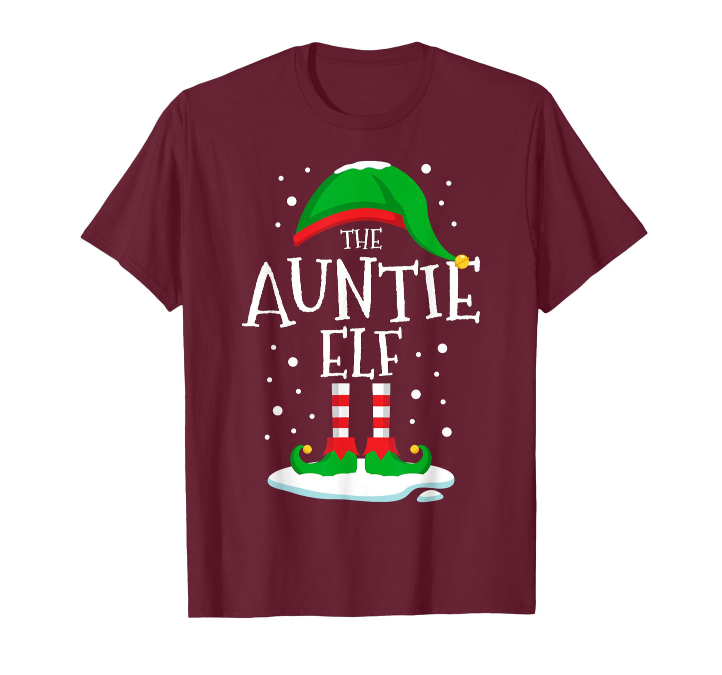 The Auntie Elf Christmas Family Matching Xmas Aunt Funny T-Shirt