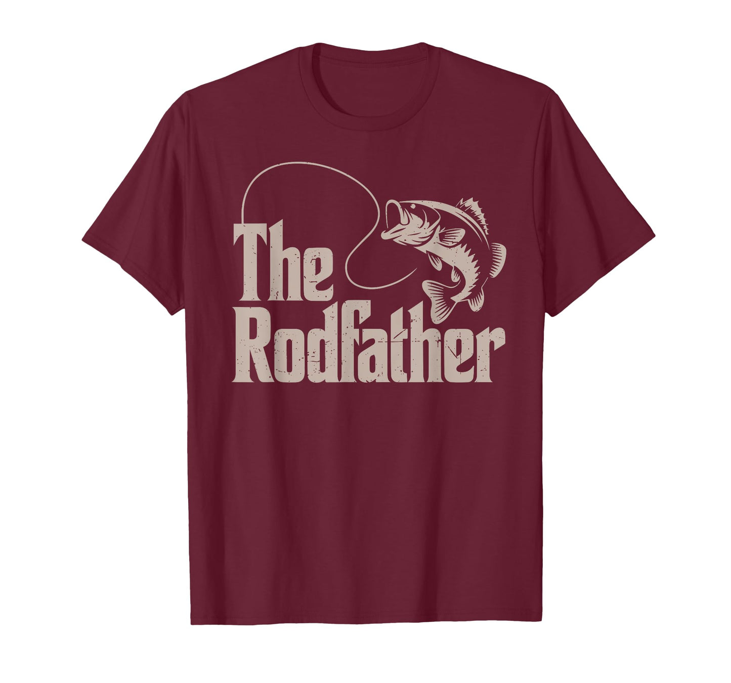The Rodfather Dad Fishing Gift Men Bass Fish from Daughter T-Shirt