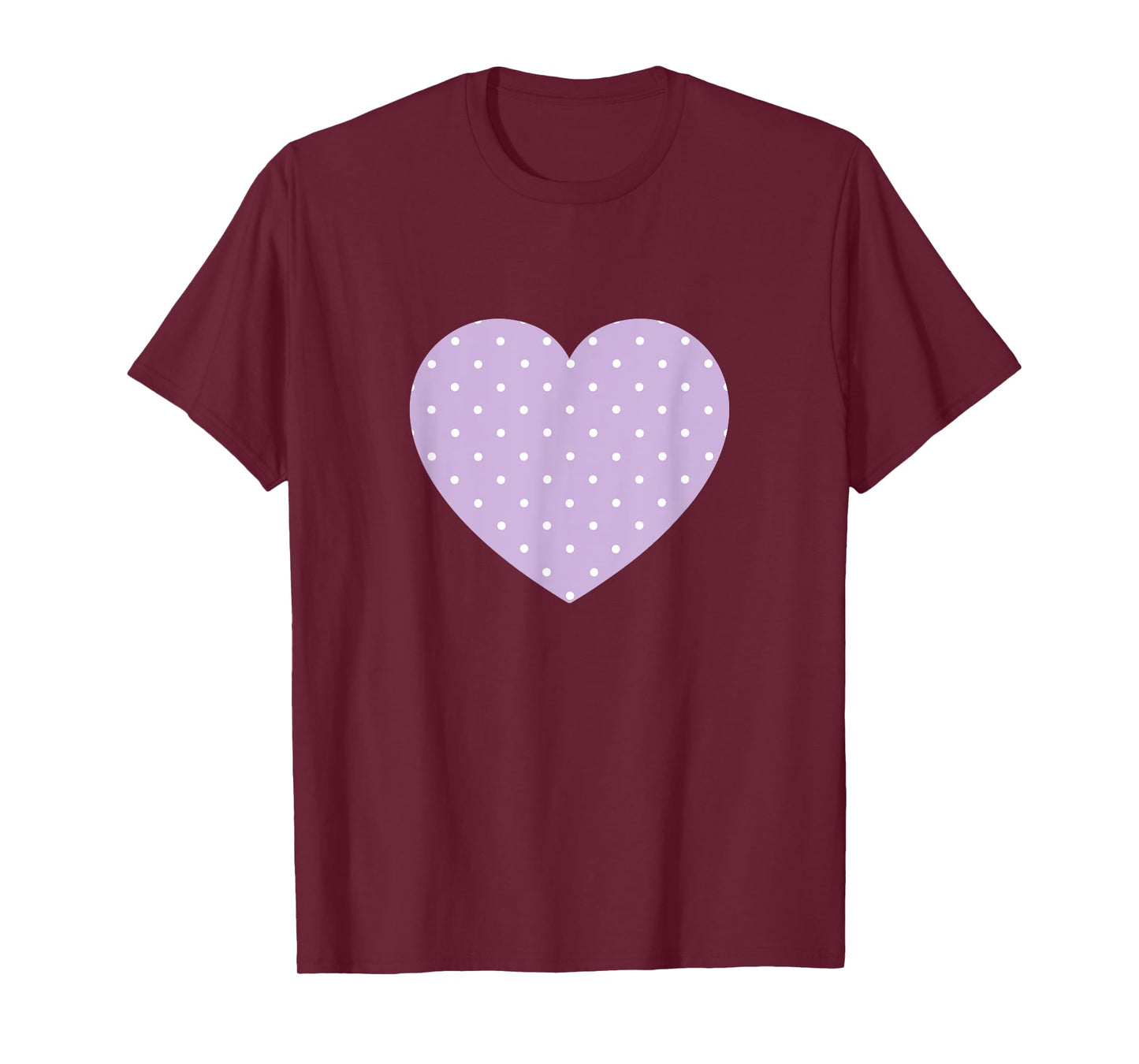 Light Purple White Polka Dot Pattern Cute Minimalist Graphic T-Shirt
