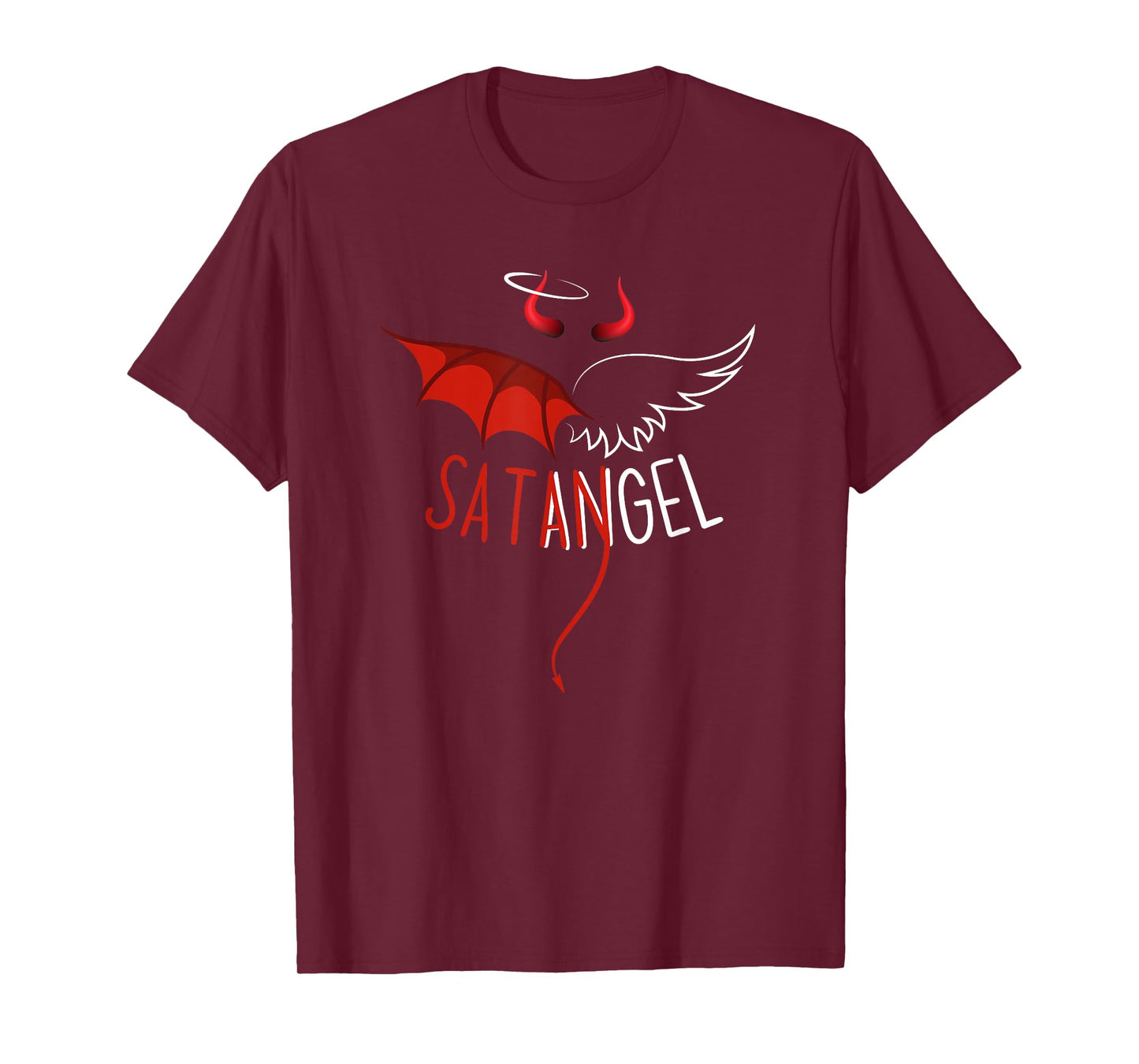 Half Angel Half Devil Tee Gothic Emo Aesthetic Graphic T-Shirt