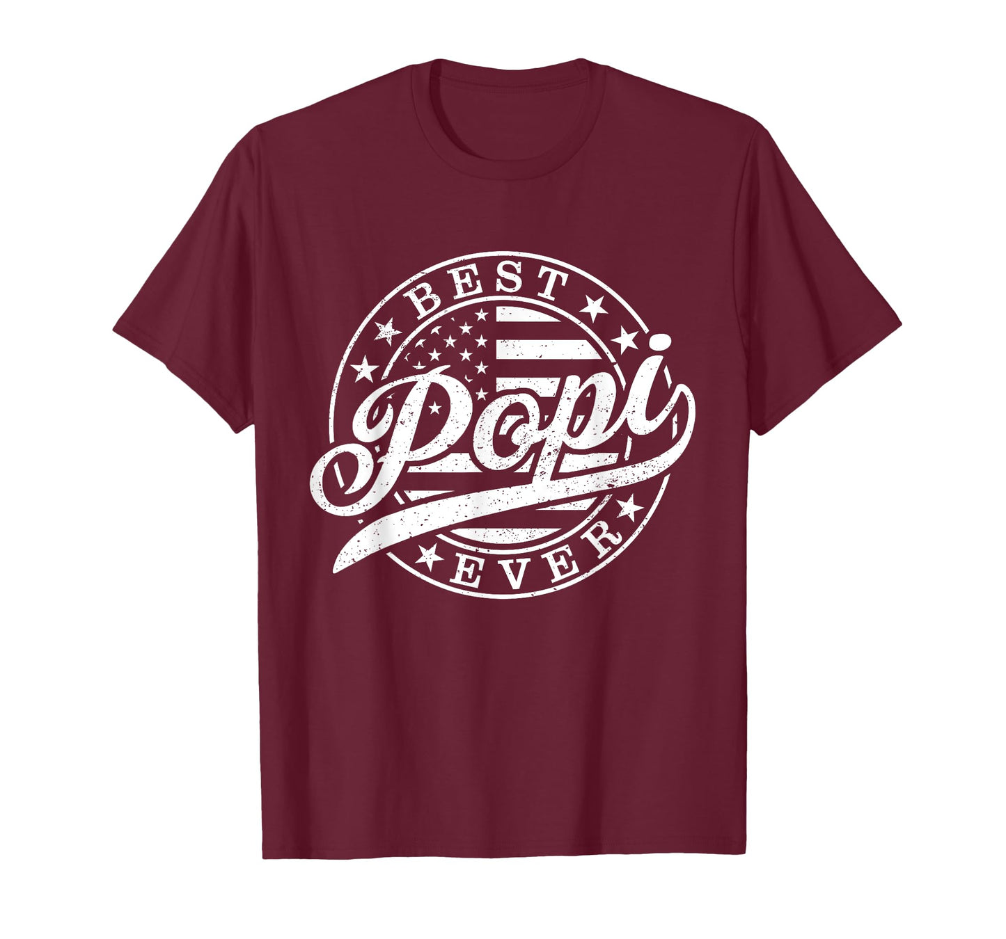 Best Popi Ever American US Flag Funny Grandpa Father's Day T-Shirt