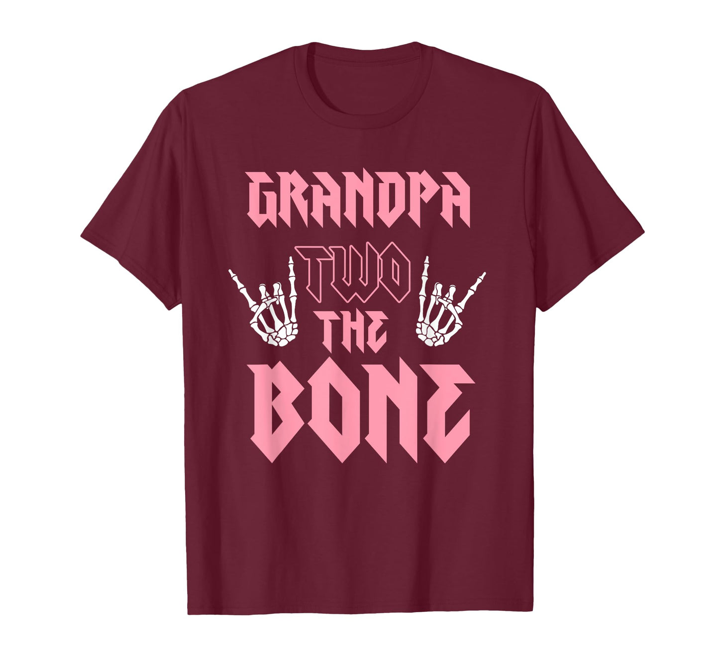 Grandpa Two the Bone Birthday 2 Years Old Birthday Girl T-Shirt