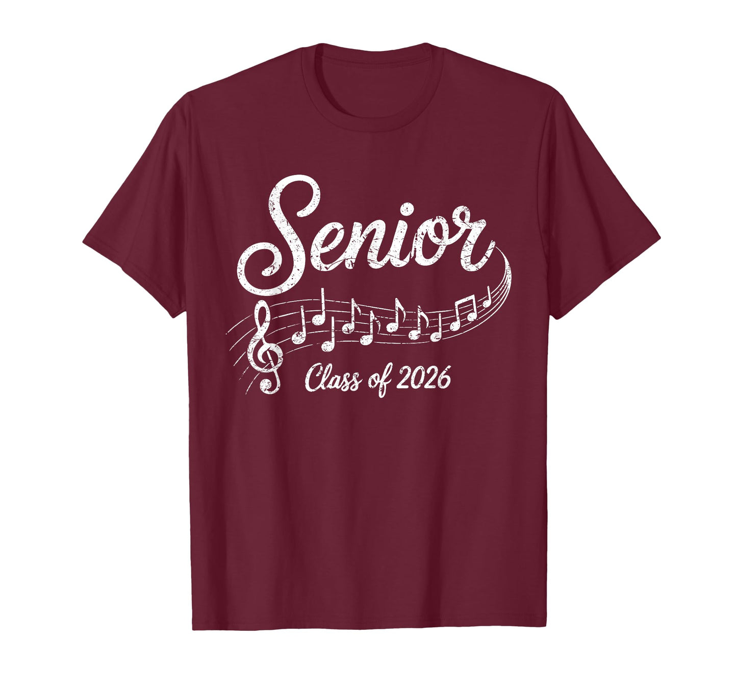 2026 Senior Choir Band Orchestra Class of 2026 Music Notes T-Shirt