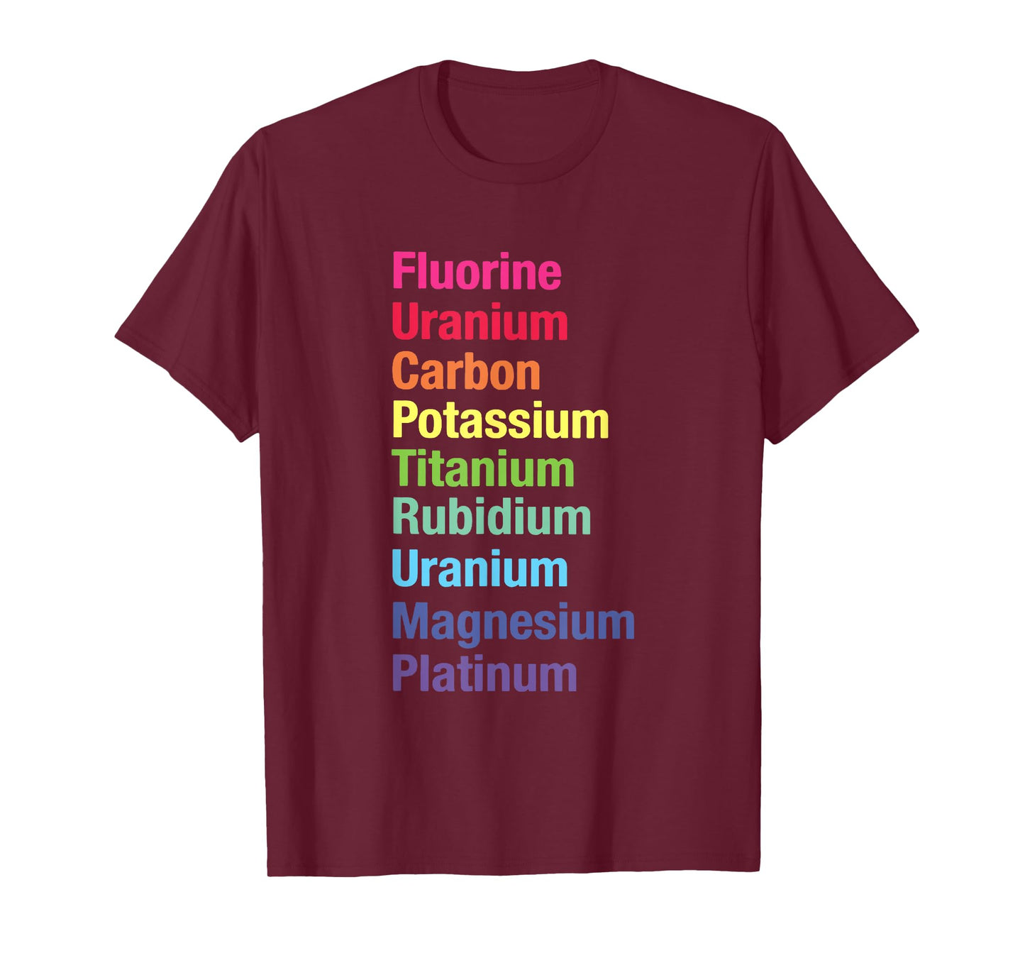 Fluorine Uranium Carbon Potassium Titanium T-Shirt
