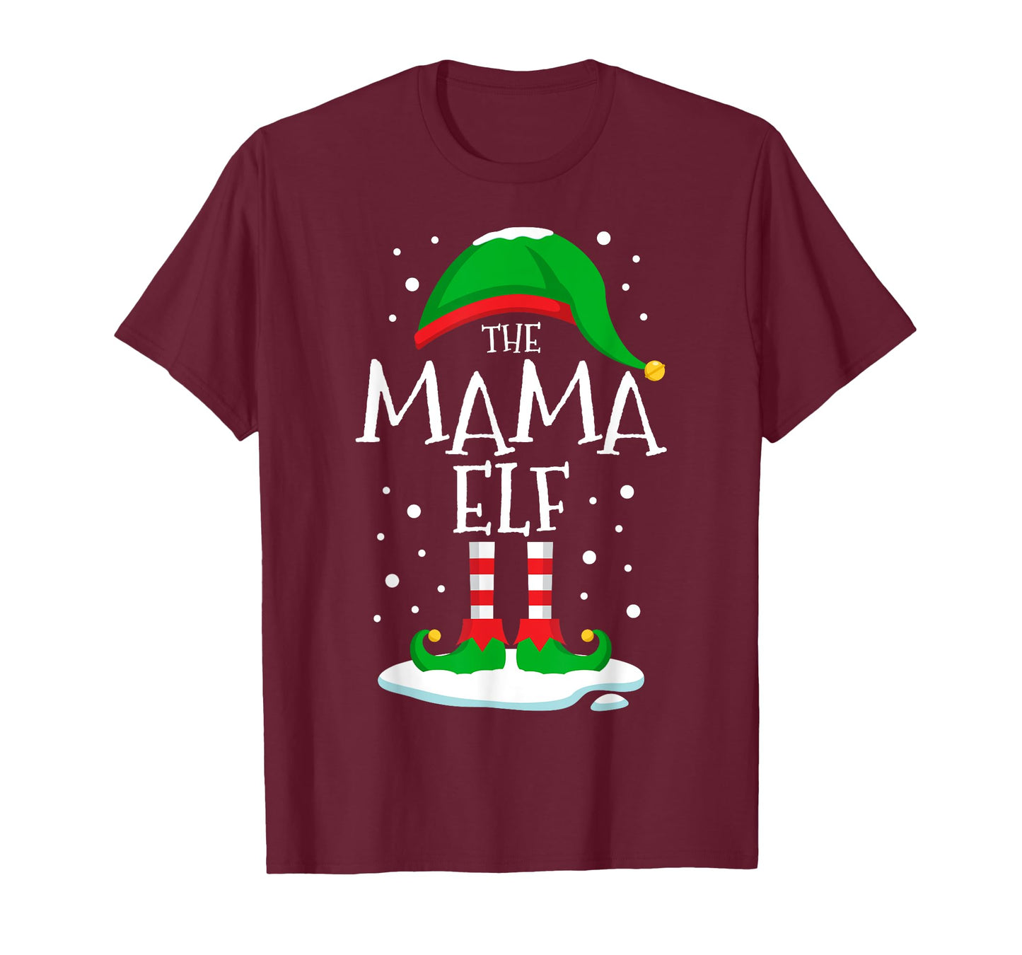 The Mama Elf Christmas Family Matching Xmas Mom Group Funny T-Shirt