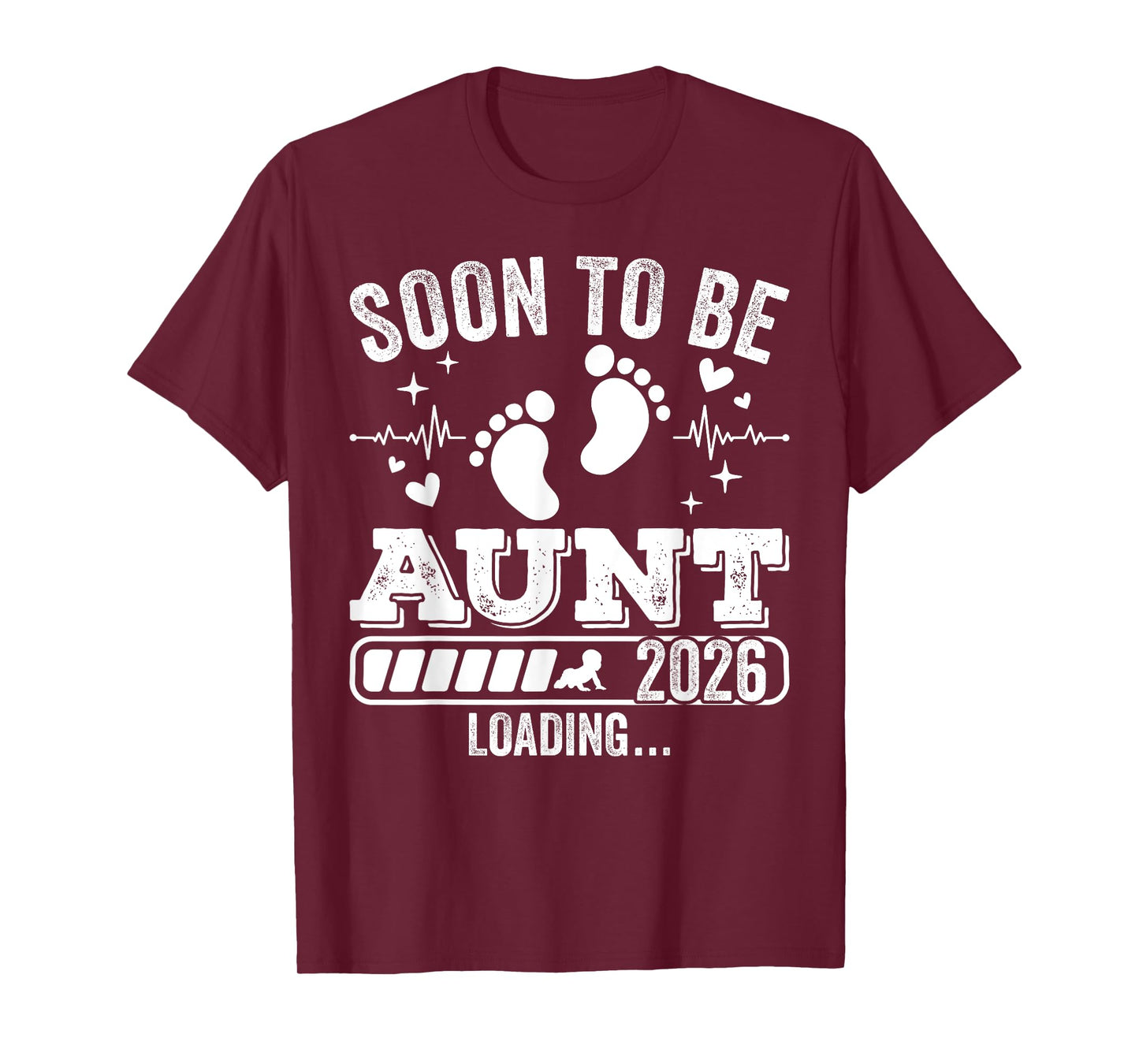 Soon to Be Aunt 2026 Loading Pregnancy Announcement T-Shirt