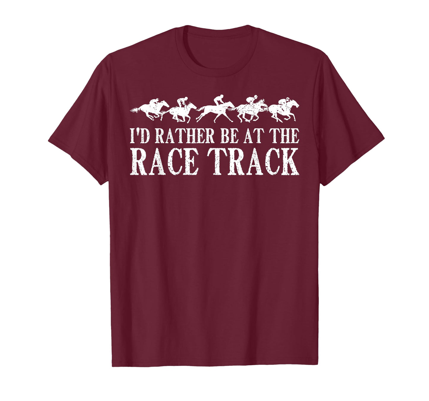 Funny Race Track Horse Racing Gift Men Women Cool Horse Race T-Shirt, Black, Small