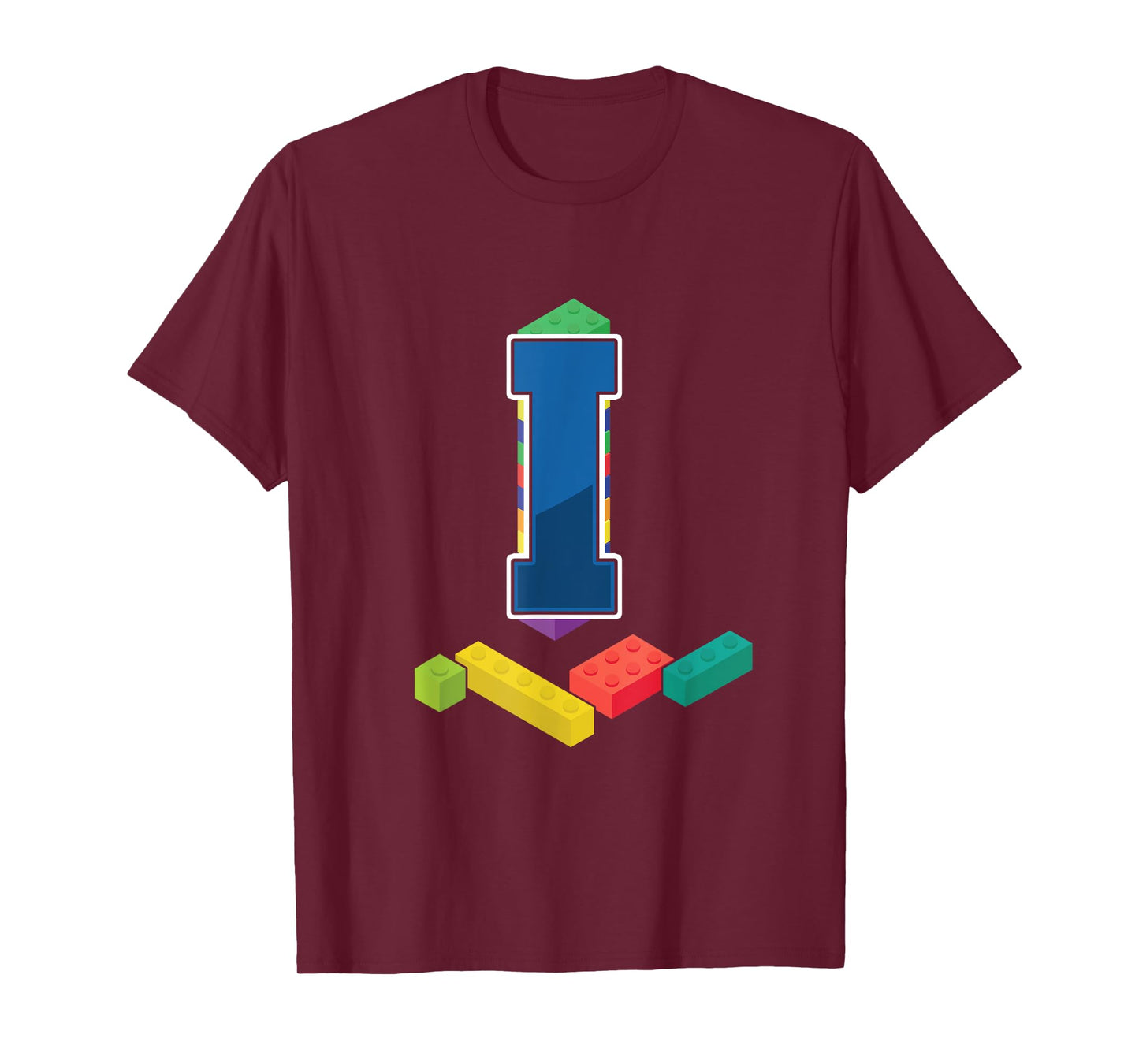 Letter I Master Builder Alphabet Last Name Building Blocks T-Shirt
