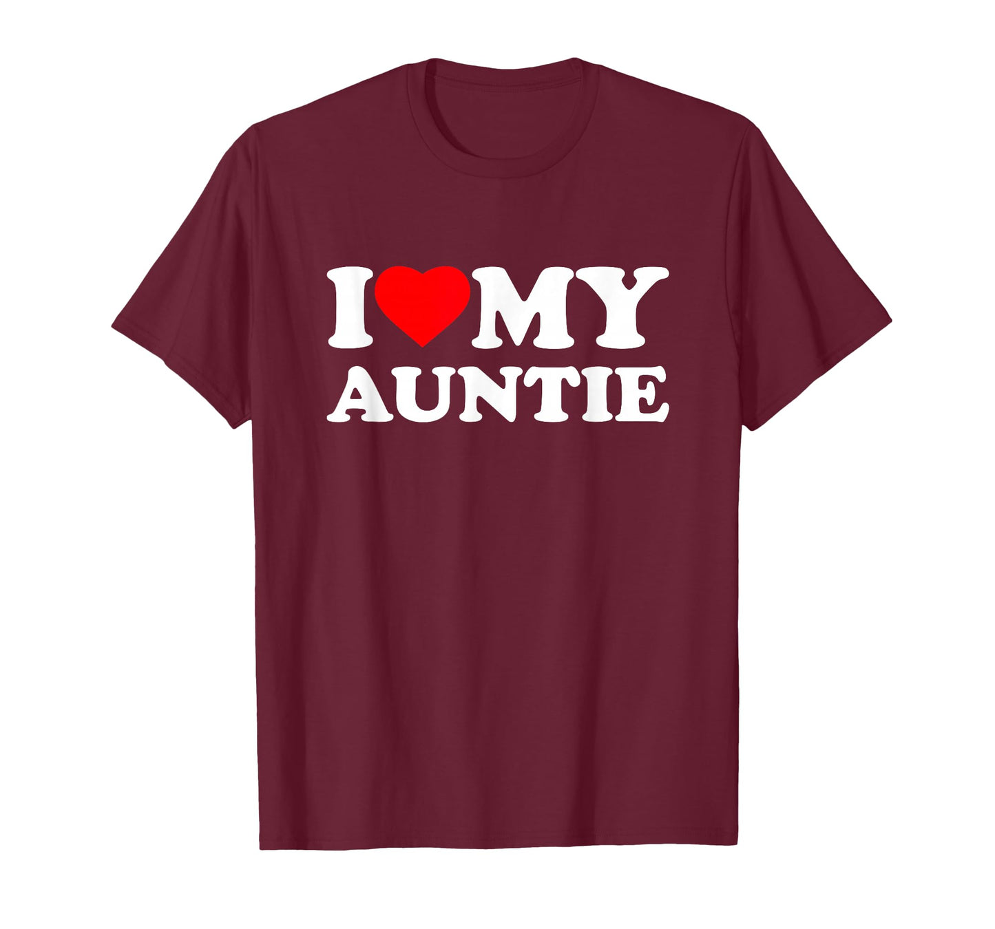 I Love My Auntie I Heart Family Grandma T-Shirt