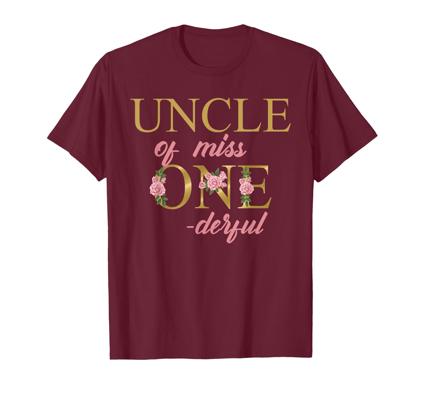 Uncle of Miss Onederful 1st Birthday First One-Derful family T-Shirt