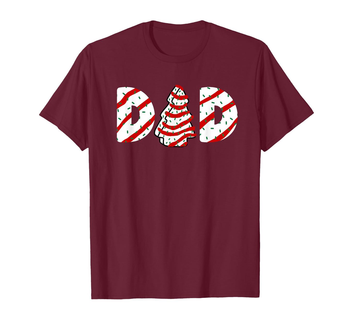 Christmas Tree Cake Matching Family Party Pajama Dad T-Shirt