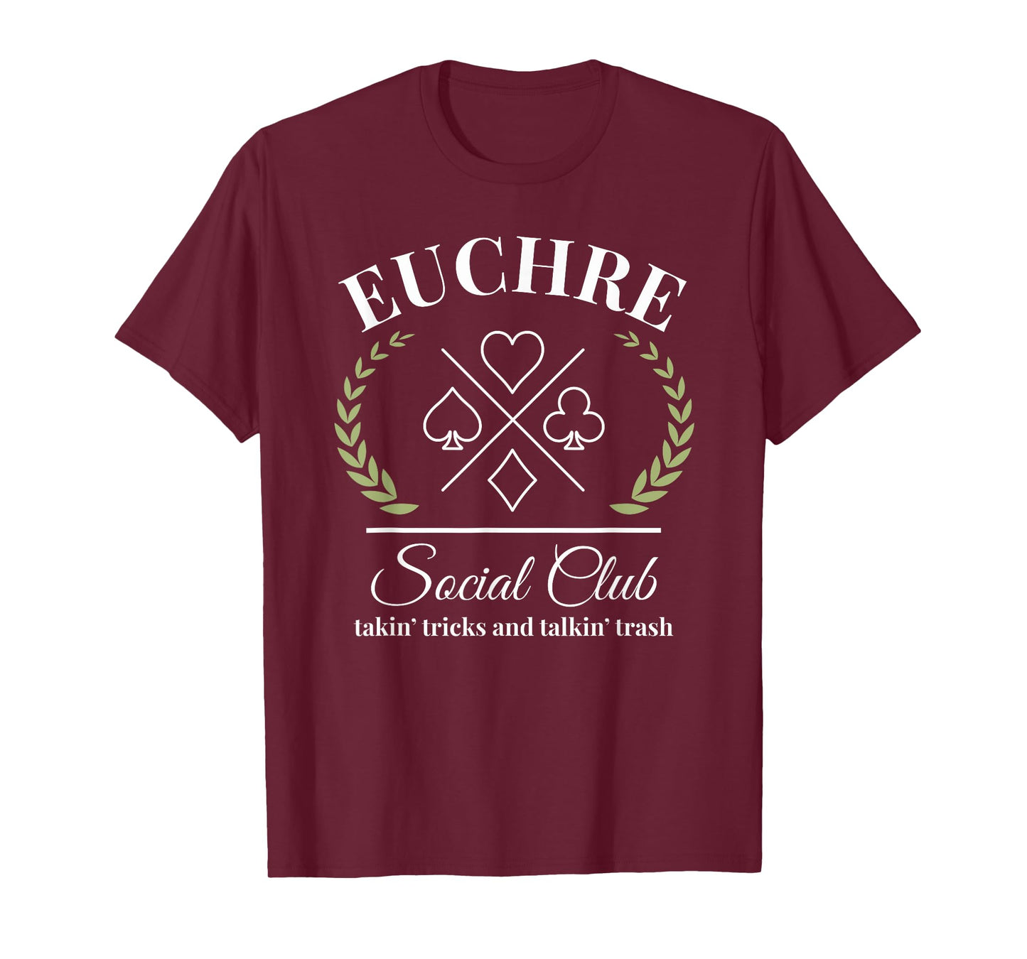 Euchre Social Club funny Euchre player humor T-Shirt