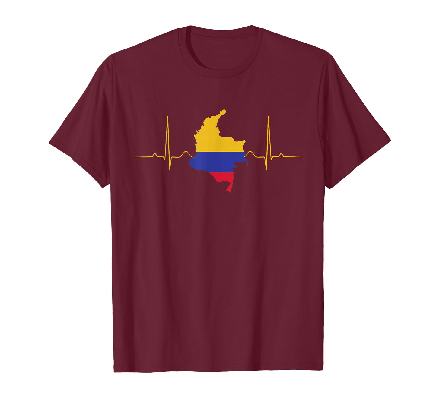 Colombia Heart Colombian Heartbeat Vintage Colombia Map T-Shirt