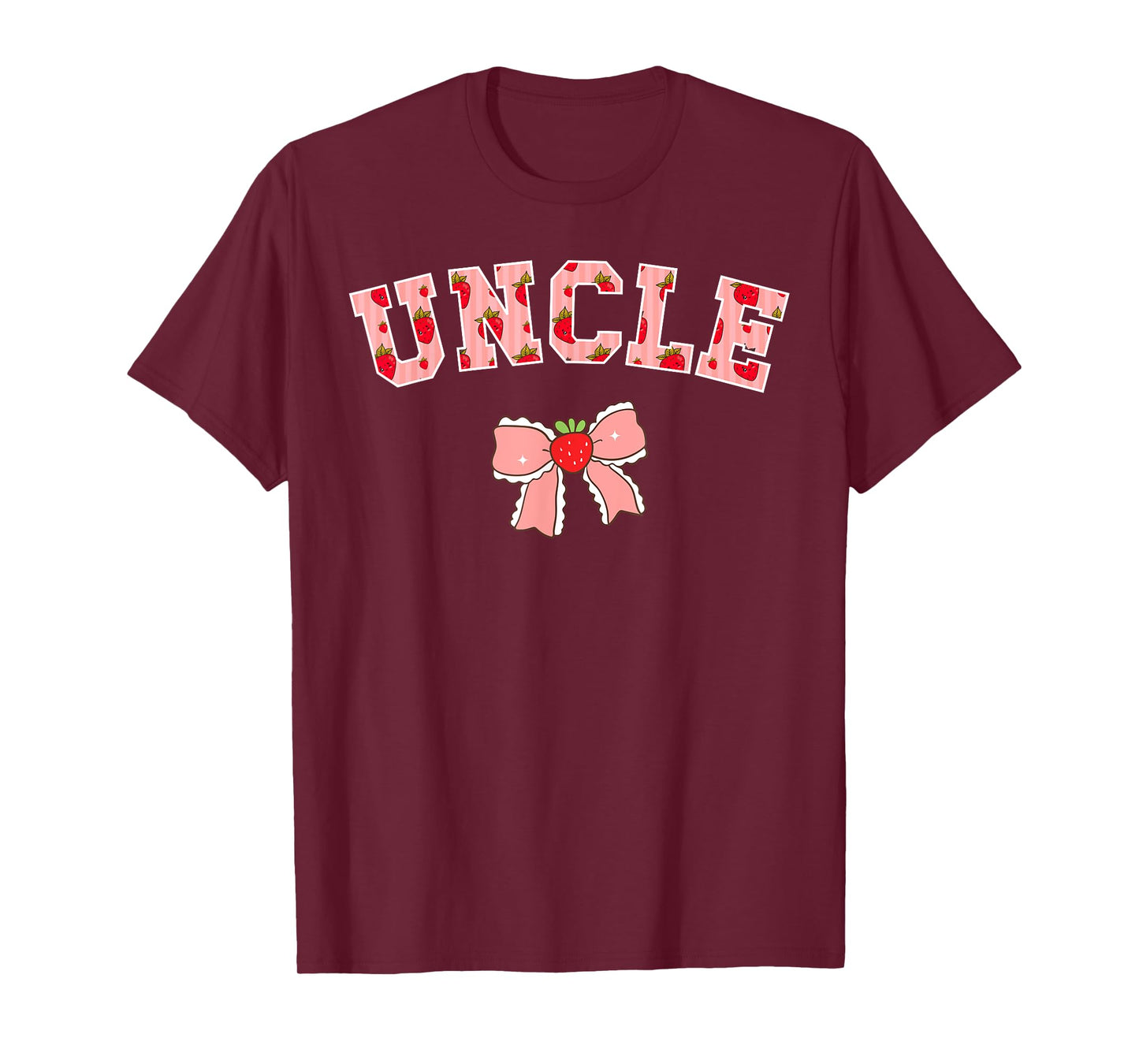 Uncle Strawberry First Birthday Party Funny Strawberry T-Shirt