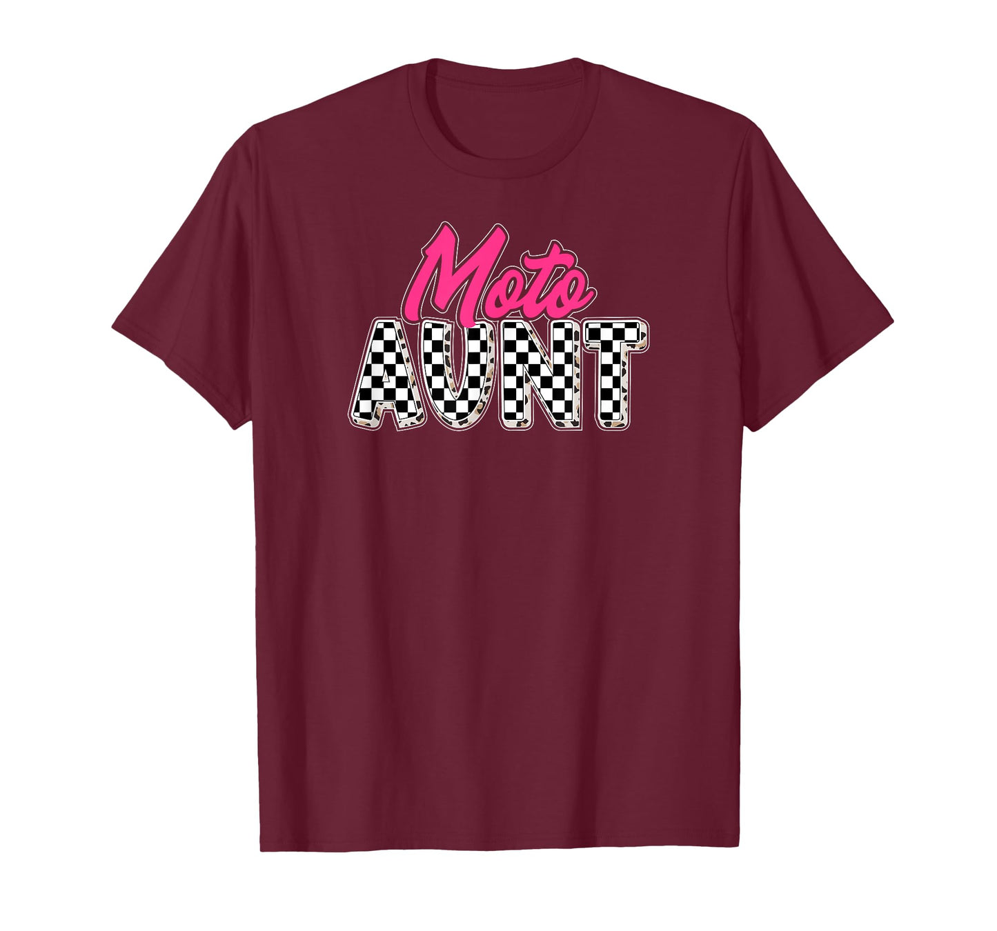 Moto Aunt Leopard Motocross Aunt Of A Motocross Rider Auntie T-Shirt