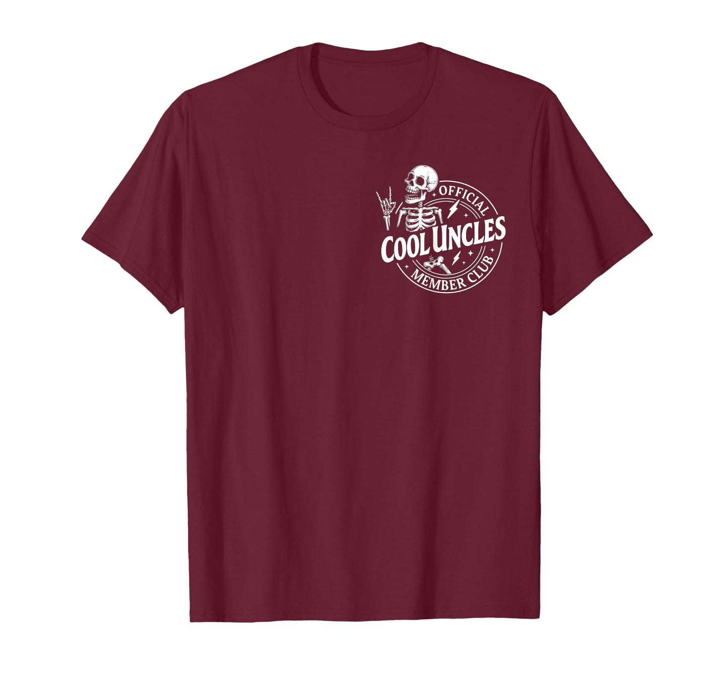 Father's Day Funny Official Member Cool Uncles Club Skeleton T-Shirt